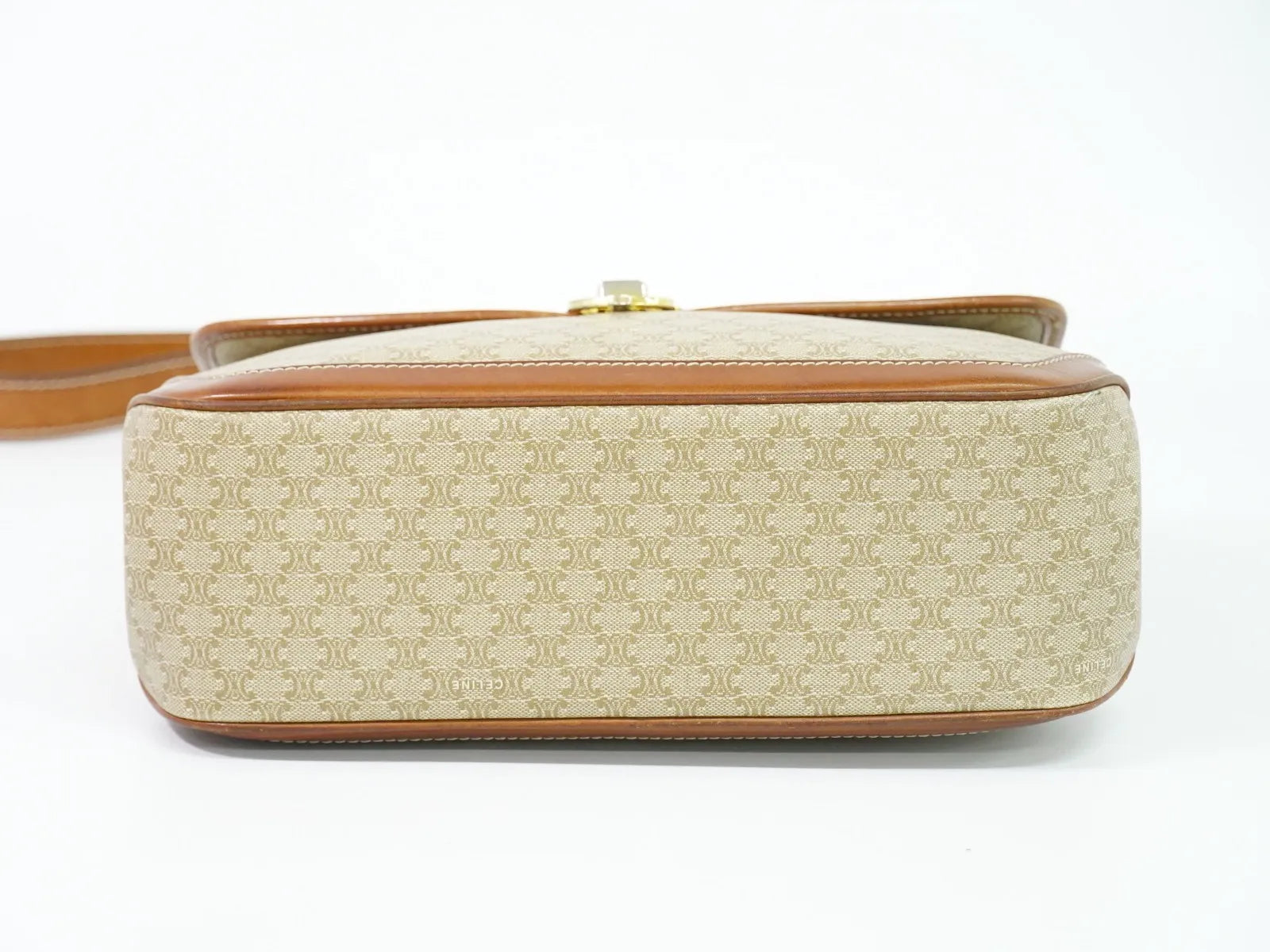 Celine Vintage Macadam Canvas Beige Pvc Shoulder Bag Bag (Pre-Owned)