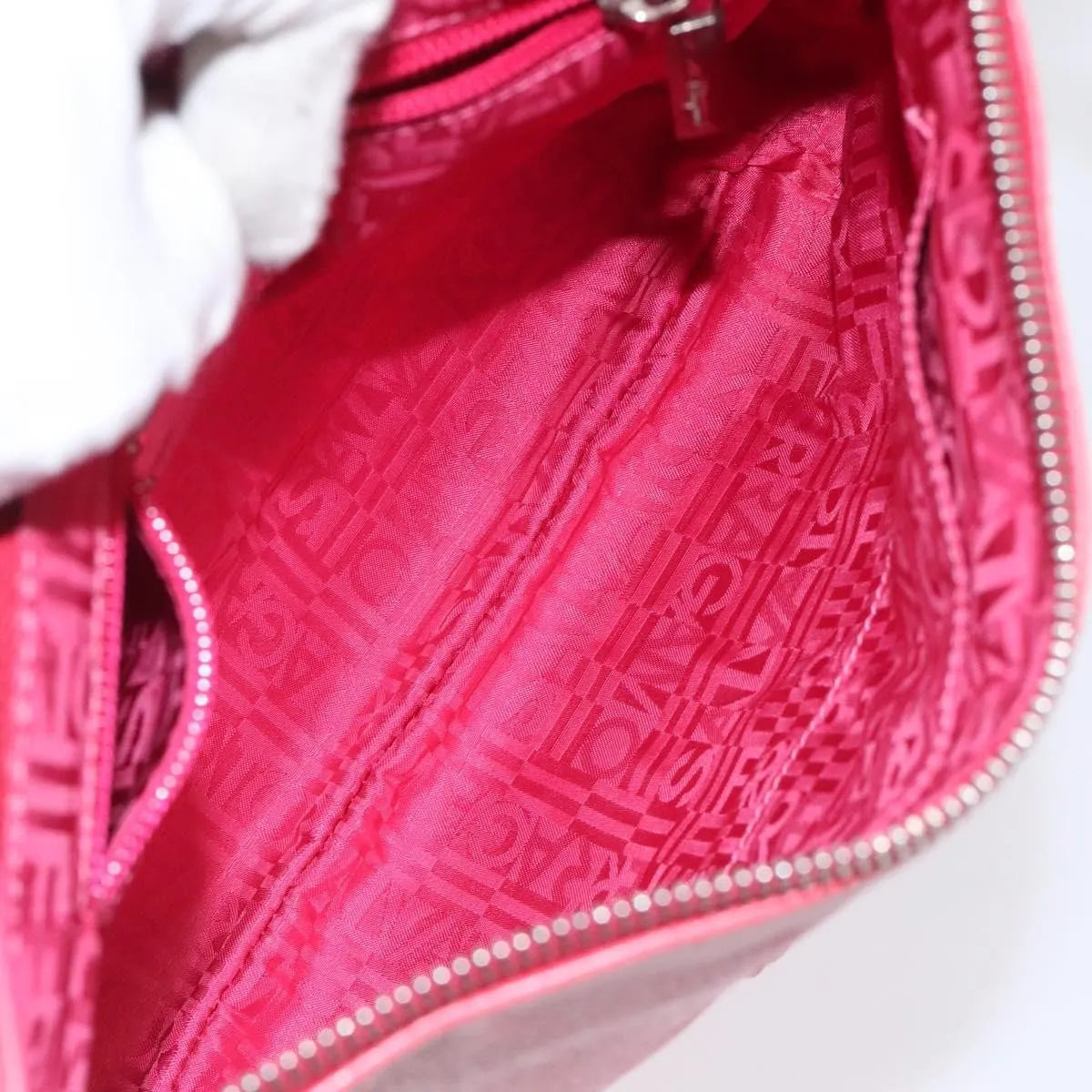 Salvatore Ferragamo Gancini Leather Pink Leather Shoulder Bag Bag (Pre-Owned)