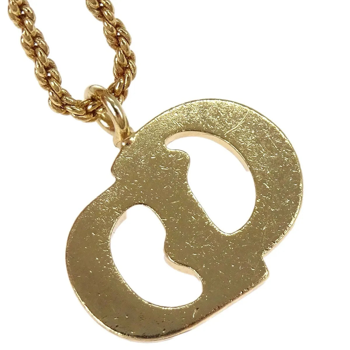 Christian Dior Cd Pendant Gold-Plated Gold Gold_Plated Necklace Jewelry (Pre-Owned)