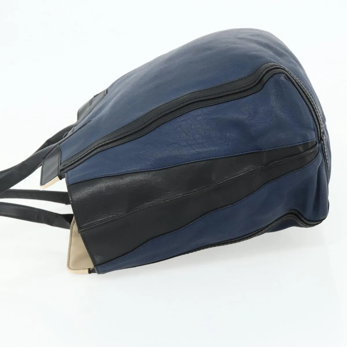 Chloe Alice Tote Leather Navy Leather Tote Bag Bag (Pre-Owned)