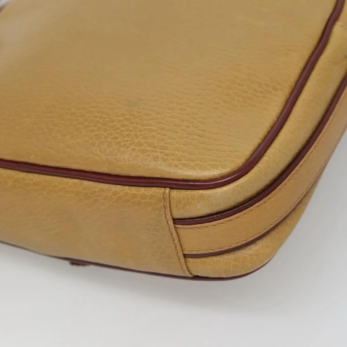 Cartier Tasseled Must De Cartier Leather Yellow Leather Shoulder Bag Bag (Pre-Owned)