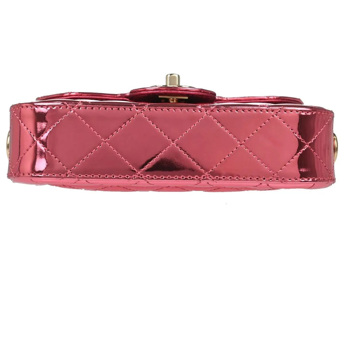 Chanel Hollywood Boulevard Flap Bag Quilted Metallic Leather Pink Leather Shoulder Bag Bag (Pre-Owned)