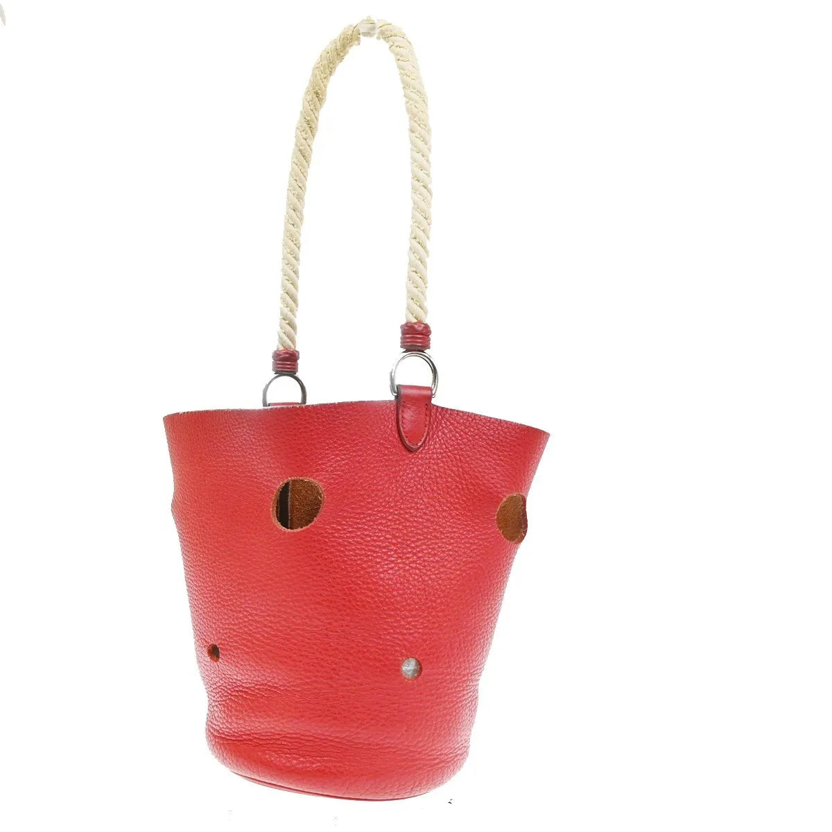 Hermes Mangeoire Taurillon Clemence Leather Red Leather Shoulder Bag Bag (Pre-Owned)