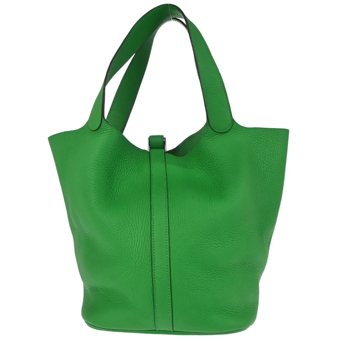 Hermes Picotin Lock Clemence Green Leather Handbag (Pre-Owned)