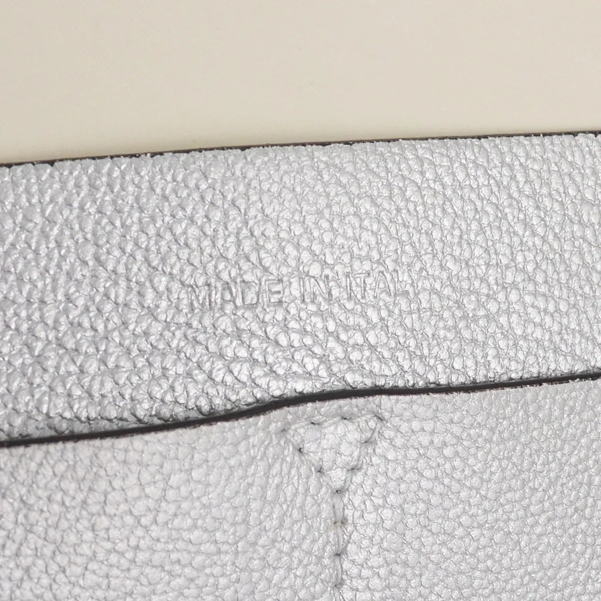 Christian Dior Open Bar Leather Silver Leather Handbag (Pre-Owned)