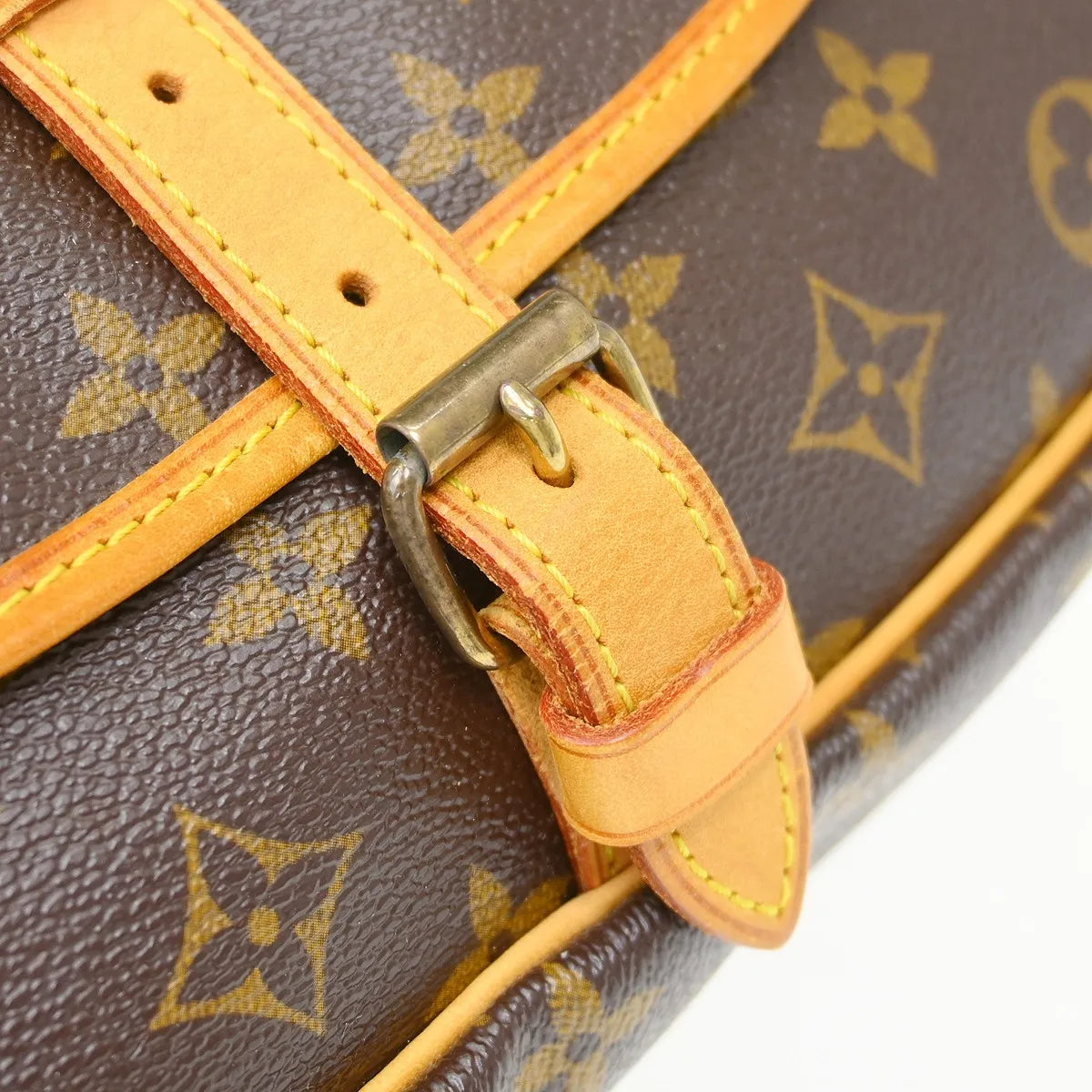Louis Vuitton Saumur Monogram Canvas Brown Canvas Shoulder Bag Bag (Pre-Owned)