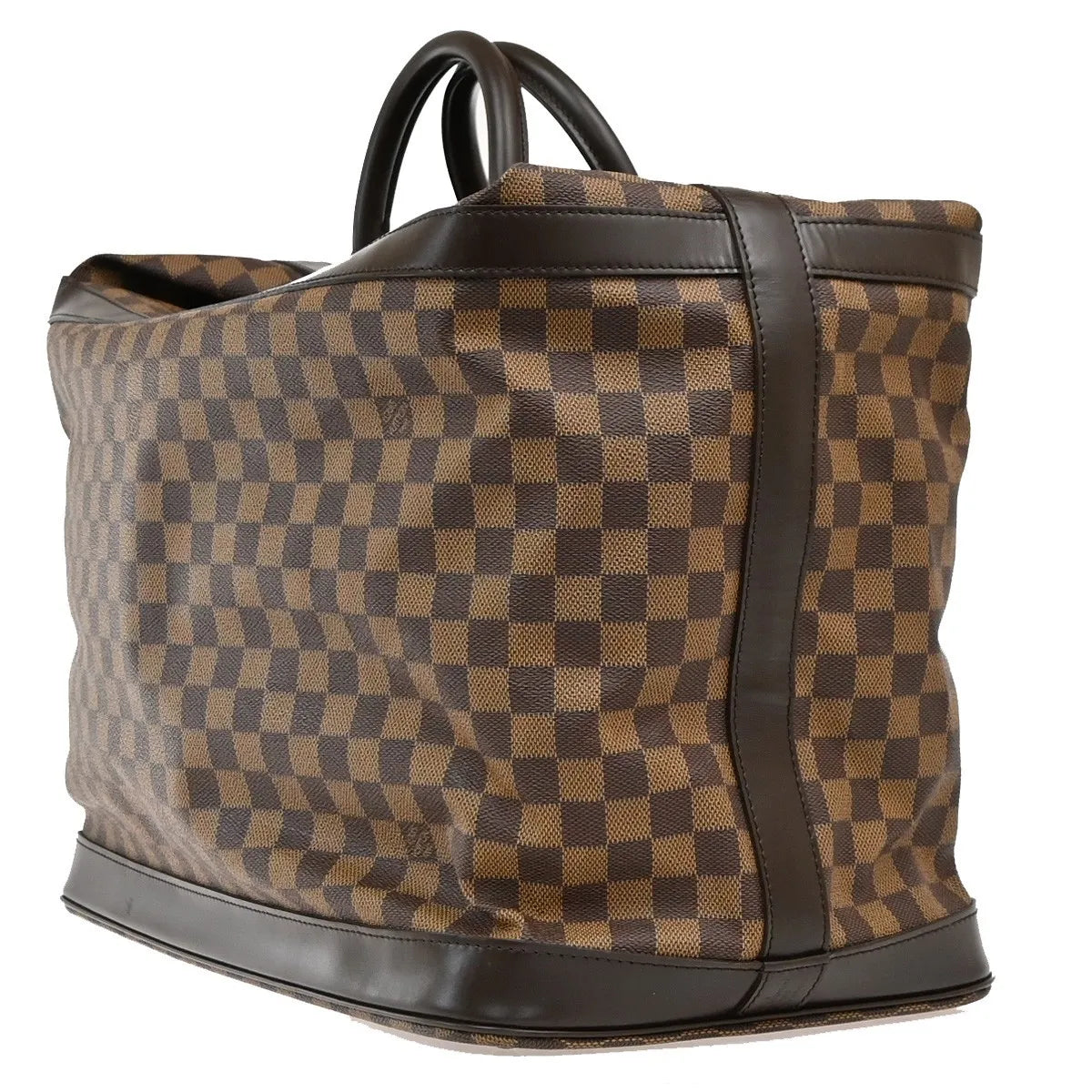 Louis Vuitton Grimaud Handbag Damier Brown Leather Travel Bag Bag (Pre-Owned)