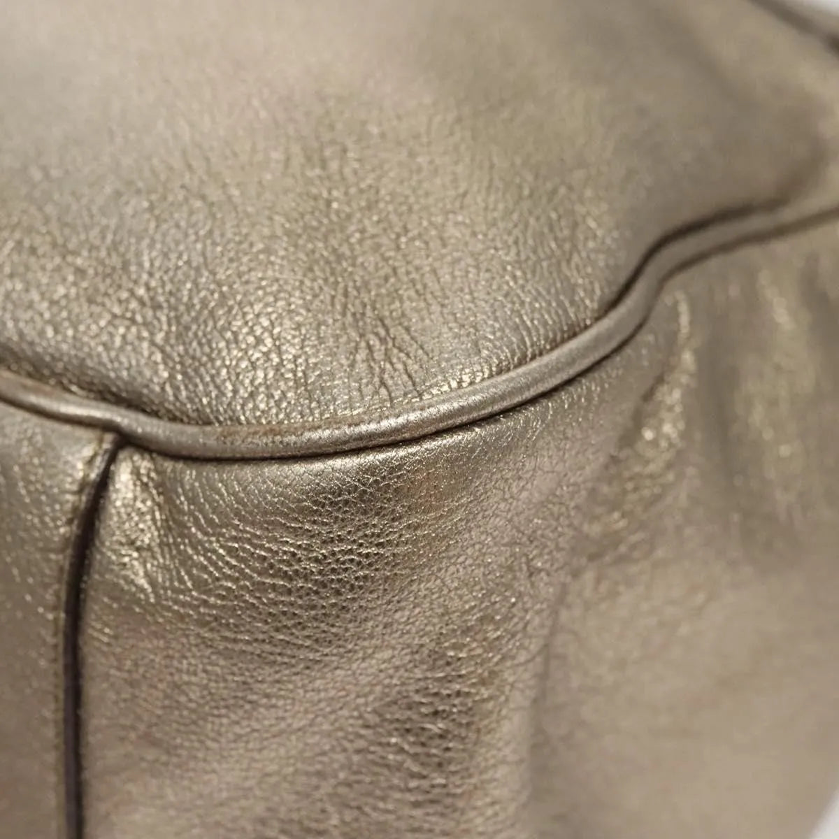 Salvatore Ferragamo Sofia Satchel Leather Gold Leather Shoulder Bag Bag (Pre-Owned)