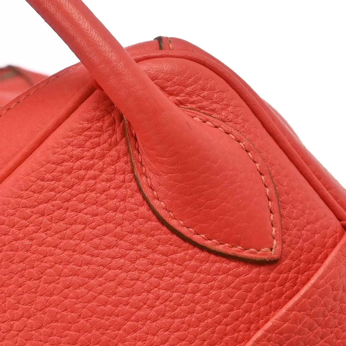 Hermes Lindy Clemence Red Leather Shoulder Bag Bag (Pre-Owned)