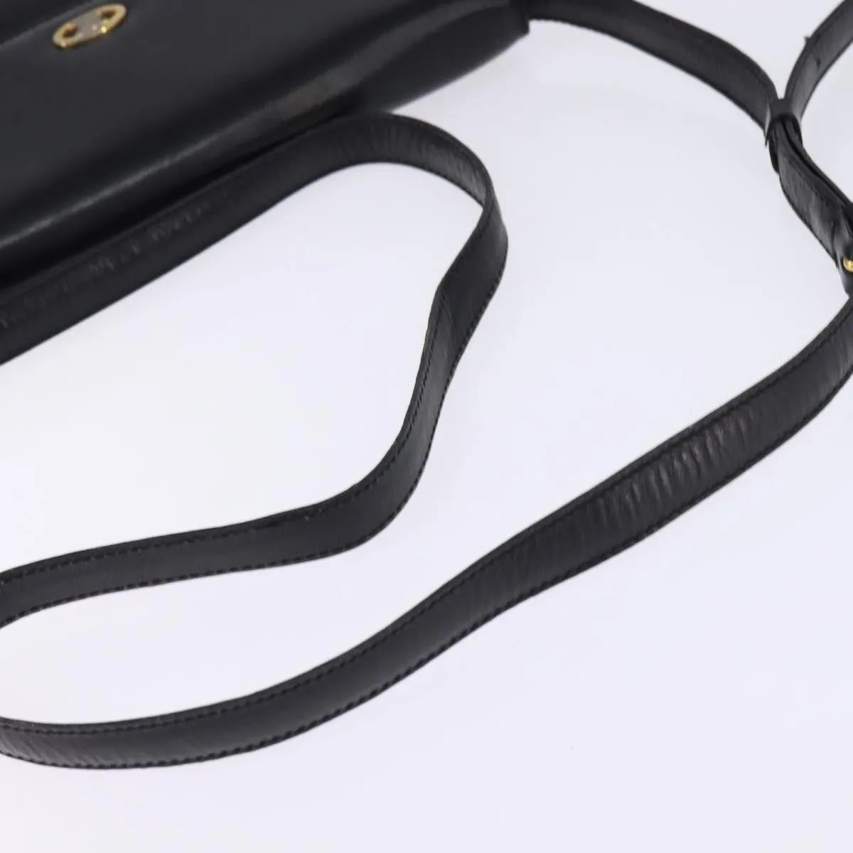 Celine Vintage Leather Black Leather Shoulder Bag Bag (Pre-Owned)