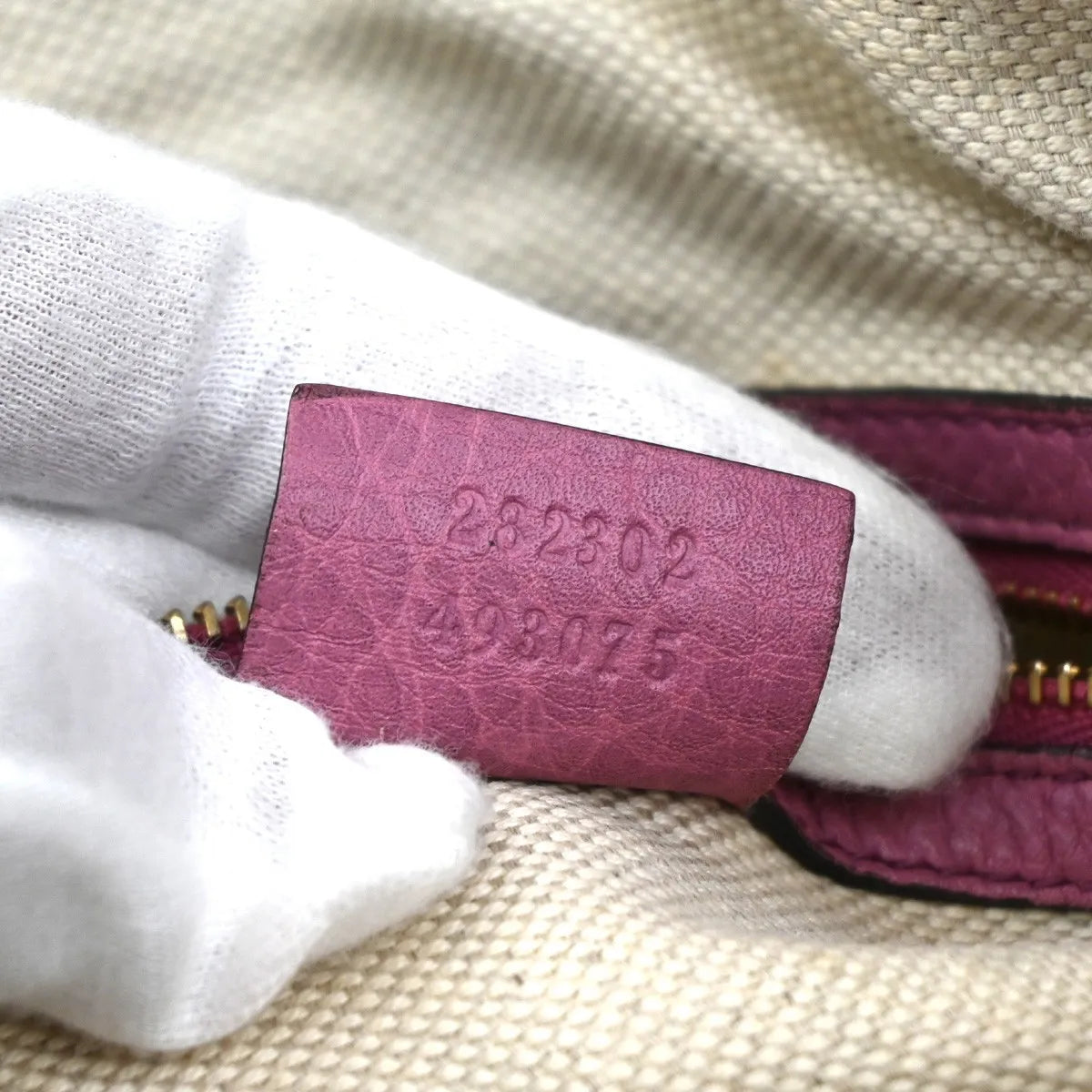 Gucci Soho Boston Leather Pink Leather Handbag (Pre-Owned)