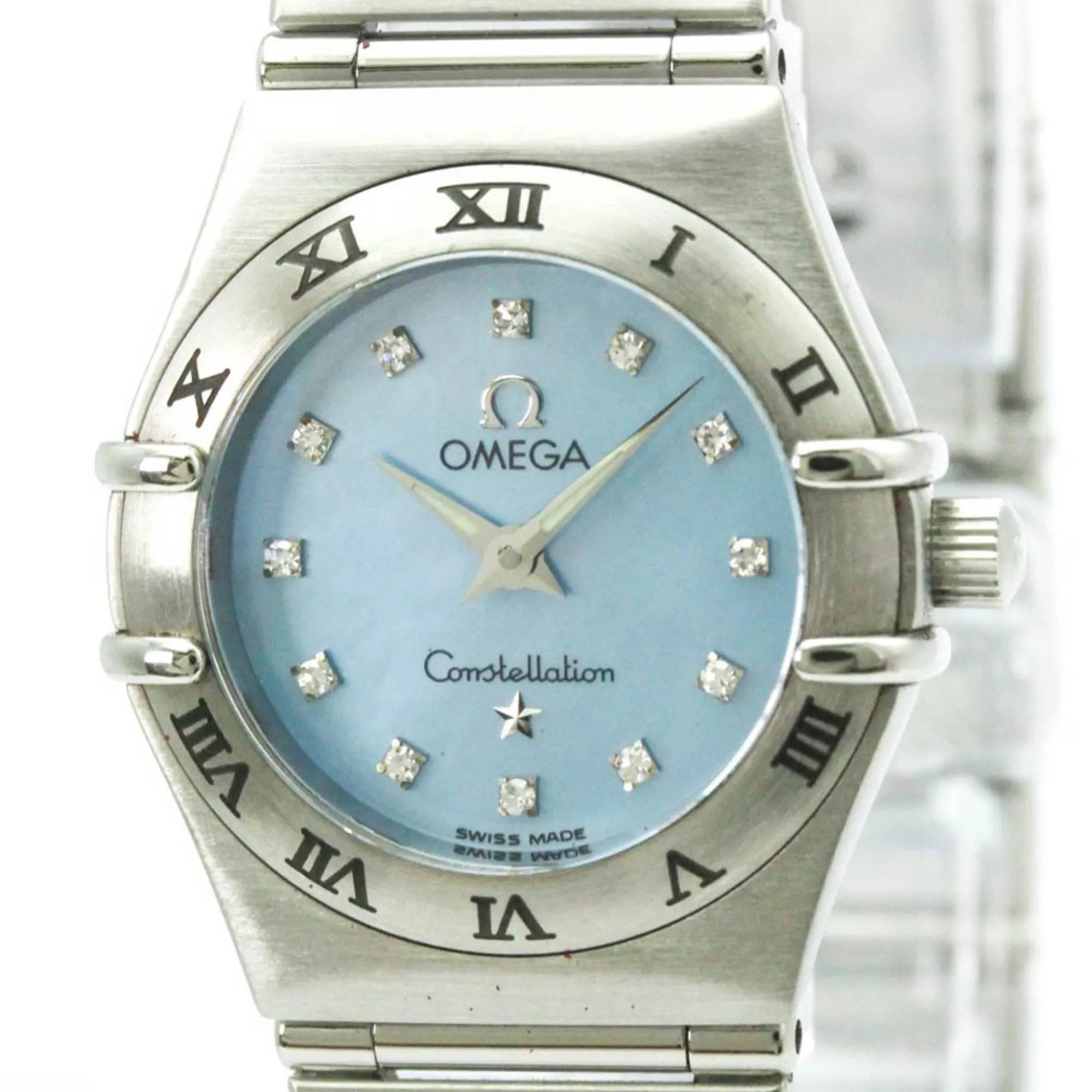 Omega Constellation Quartz Stainless Steel With Diamond Markers Watch (Pre-Owned)