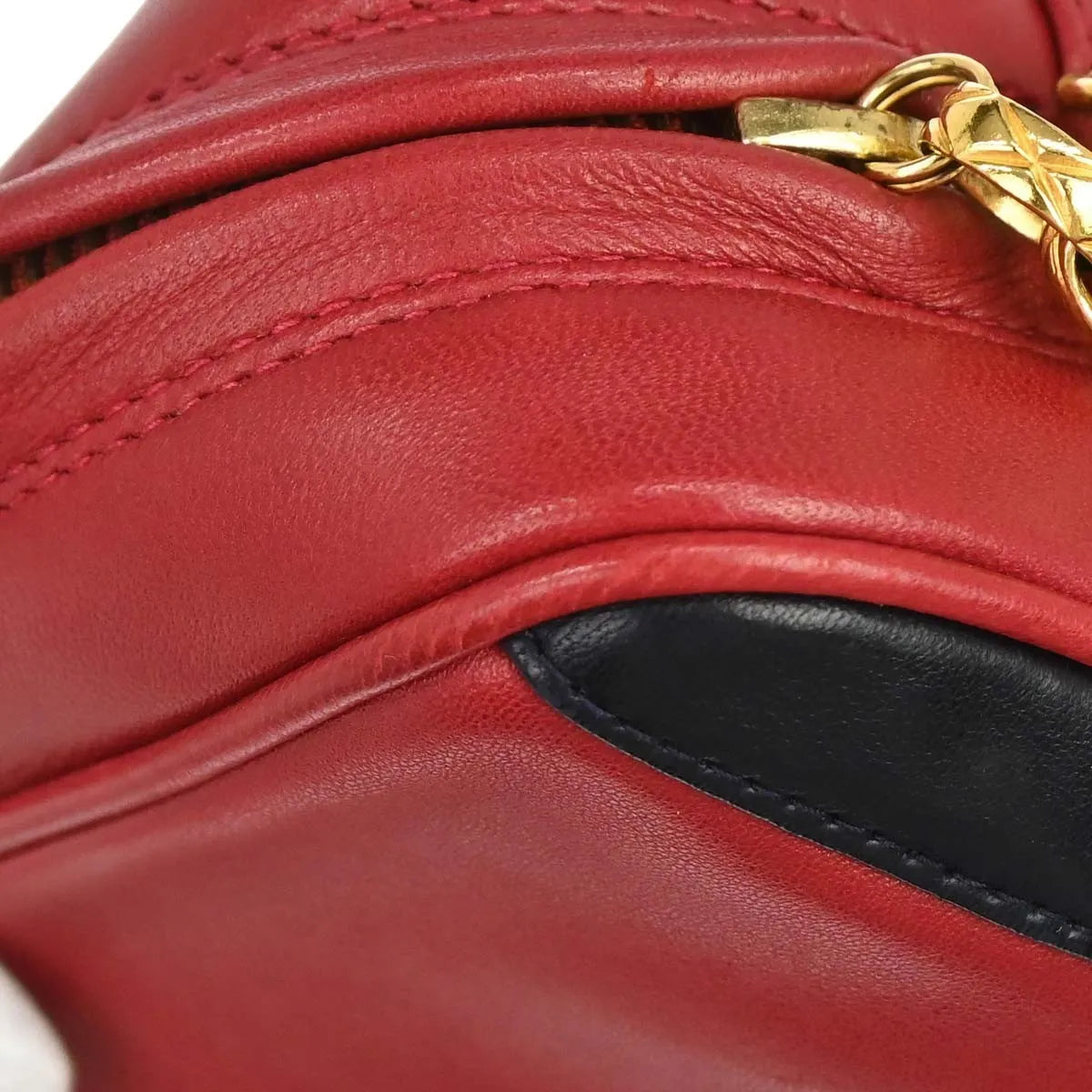 Chanel Vintage Camera Tassel Lambskin Red Leather Shoulder Bag Bag (Pre-Owned)