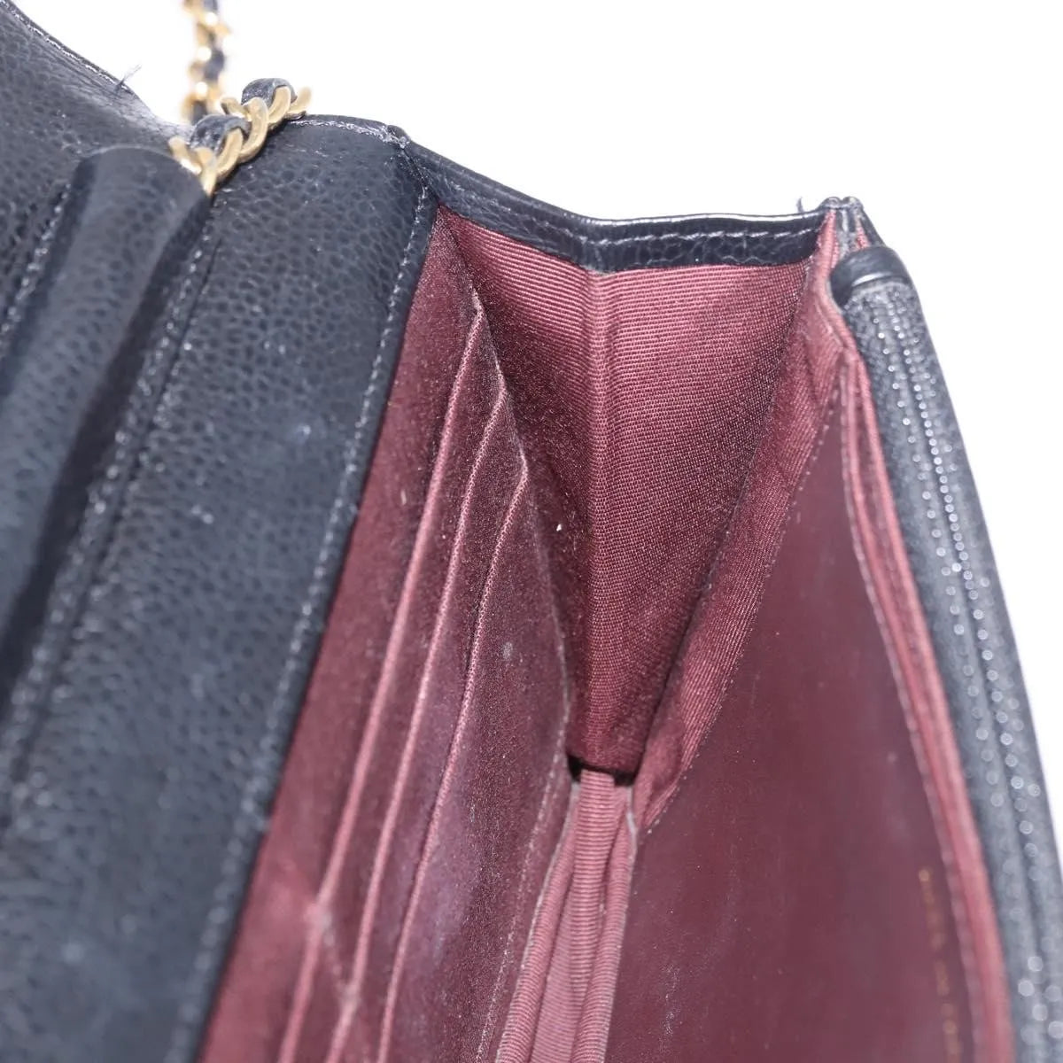 Chanel Chanel Matelassé Cuir Noir Black Leather Black Calfskin Shoulder Bag Bag (Pre-Owned)