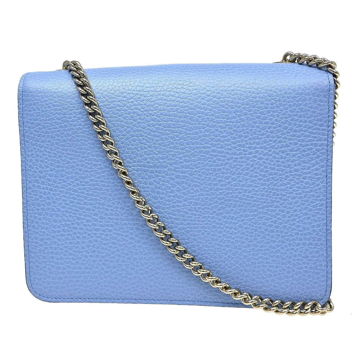 Gucci Interlocking Leather Blue Leather Shoulder Bag Bag (Pre-Owned)
