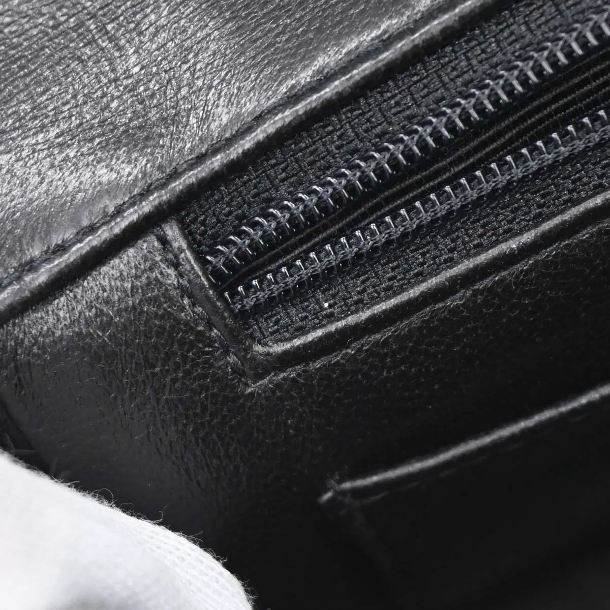 Chanel Vintage Top Handle Flap Quilted Lambskin Black Calfskin Handbag (Pre-Owned)