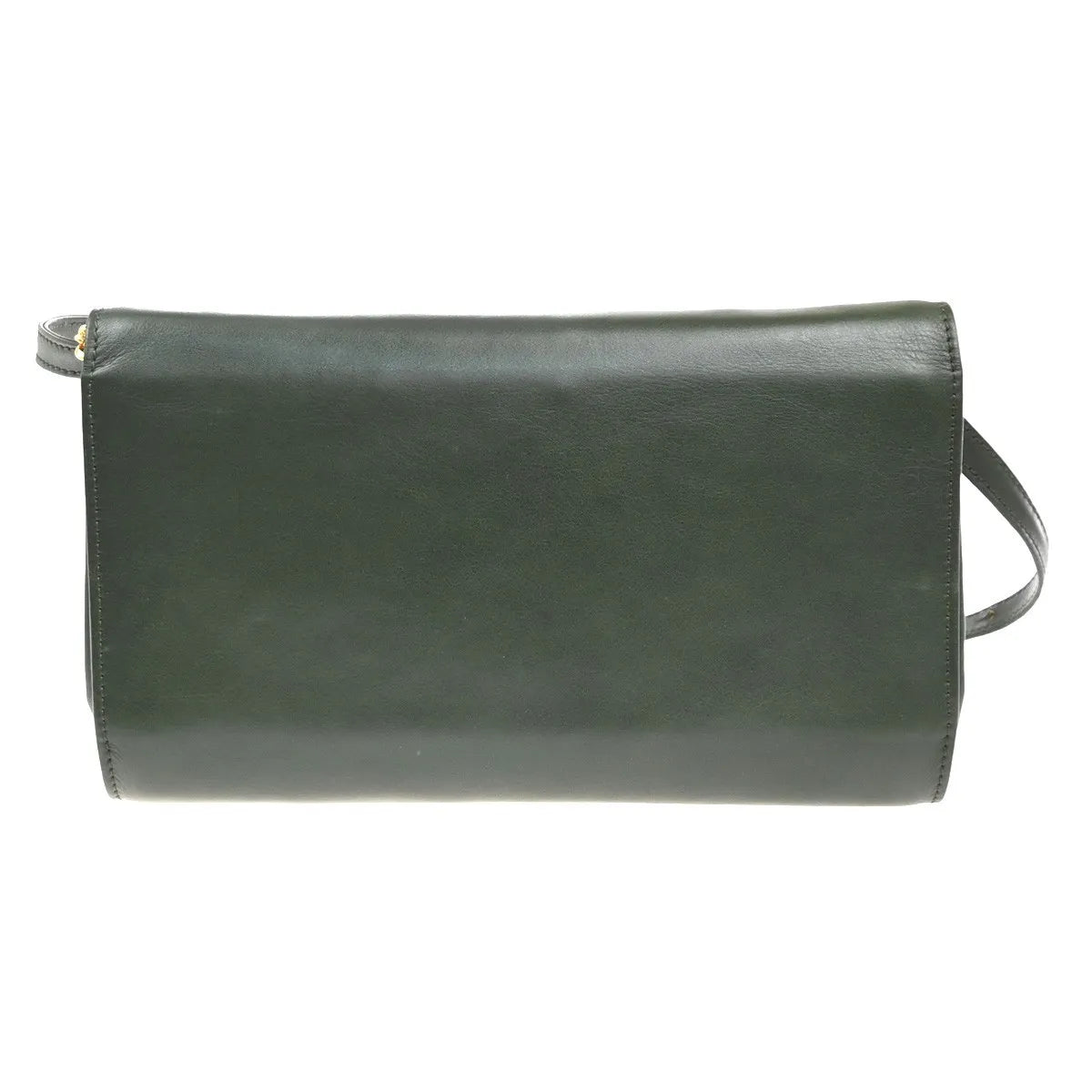 Celine Vintage Leather Green Leather Shoulder Bag Bag (Pre-Owned)