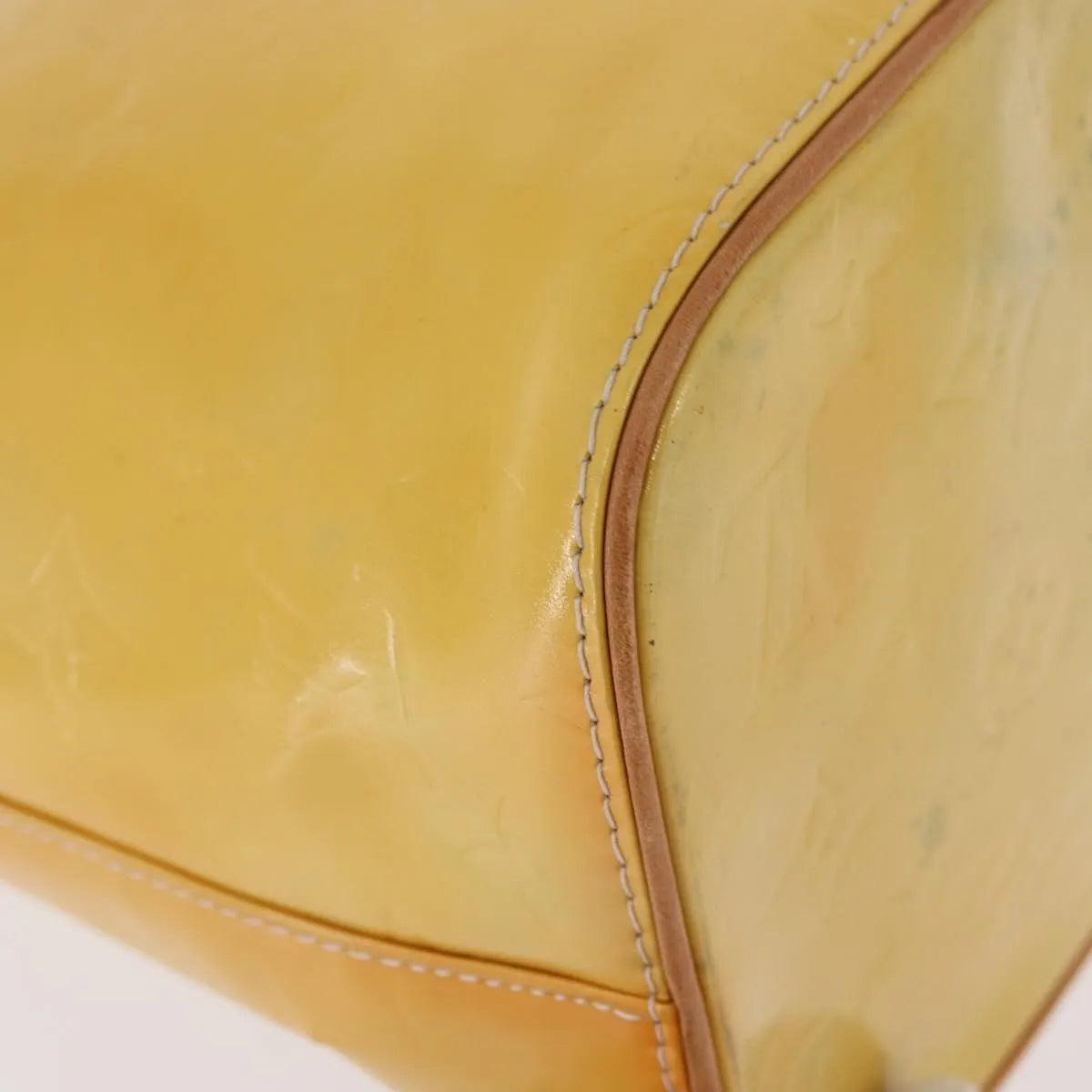 Louis Vuitton Houston Monogram Vernis Yellow Patent_Leather Handbag (Pre-Owned)