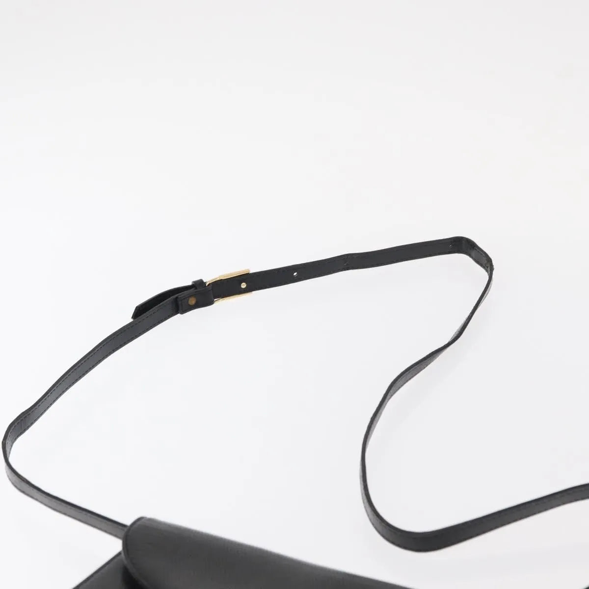 Saint Laurent Vintage Leather Black Leather Shoulder Bag Bag (Pre-Owned)