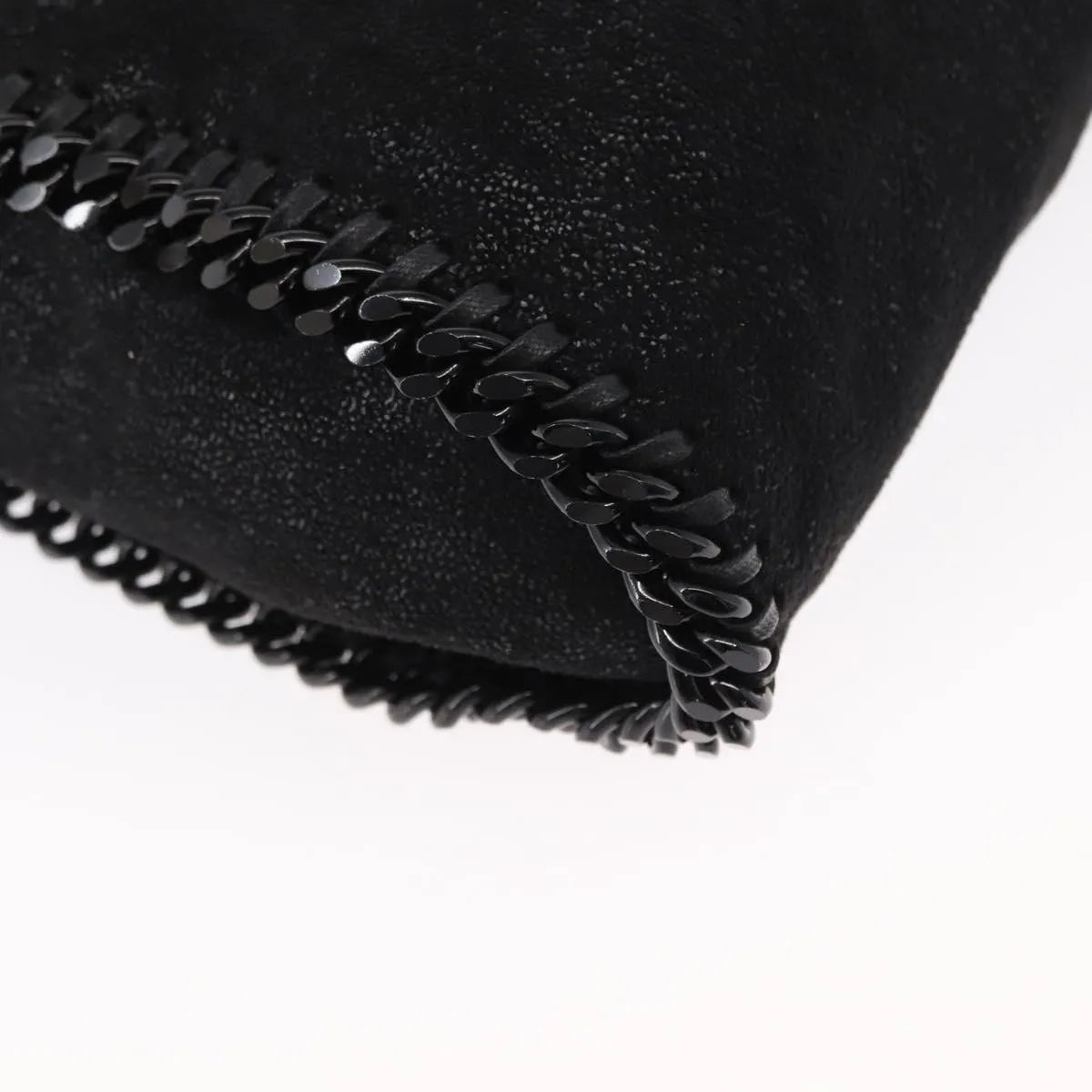 Stella Mccartney Falabella Fold Over Shaggy Deer Black Polyester Shoulder Bag Bag (Pre-Owned)