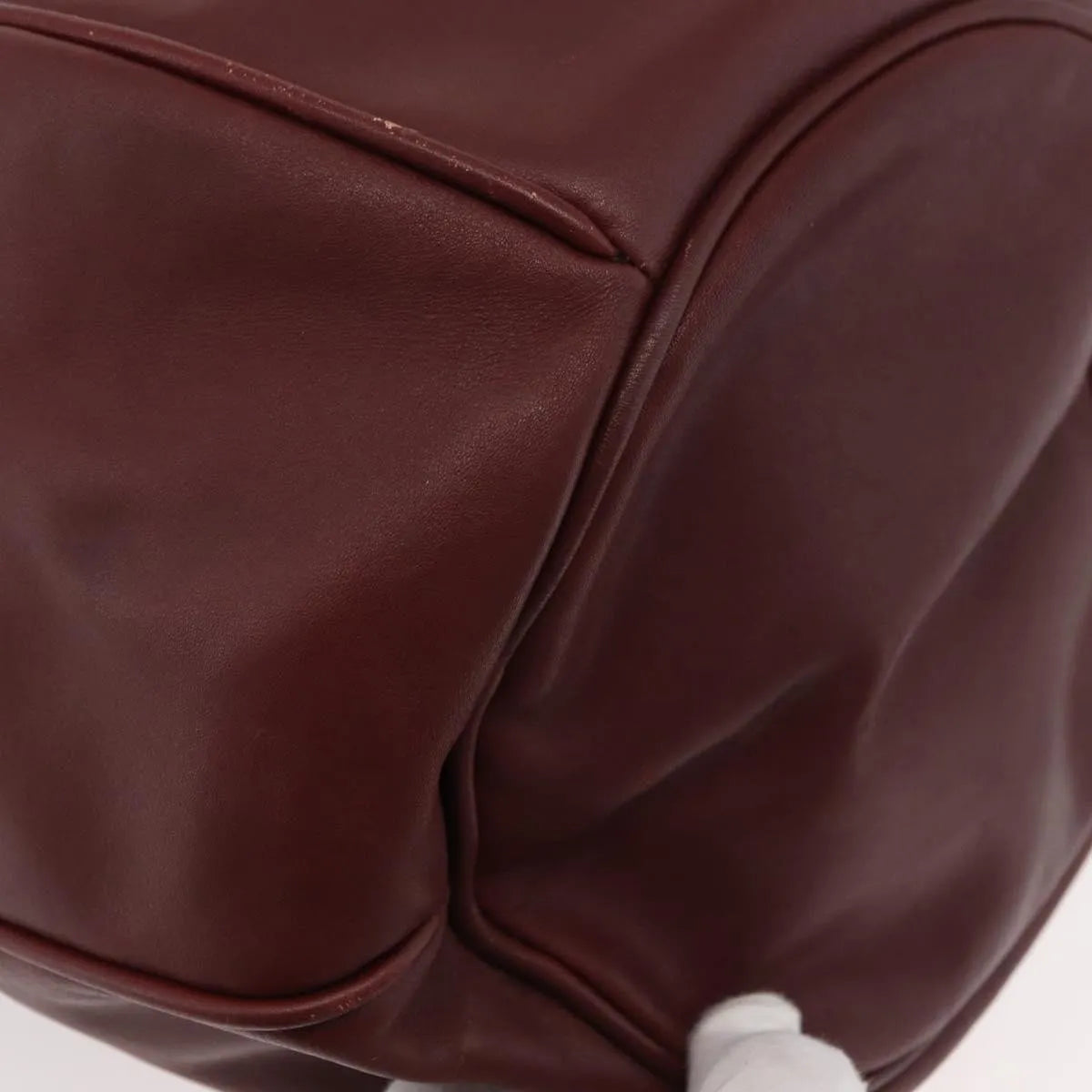 Cartier Must De Cartier Leather Burgundy Leather Shoulder Bag Bag (Pre-Owned)