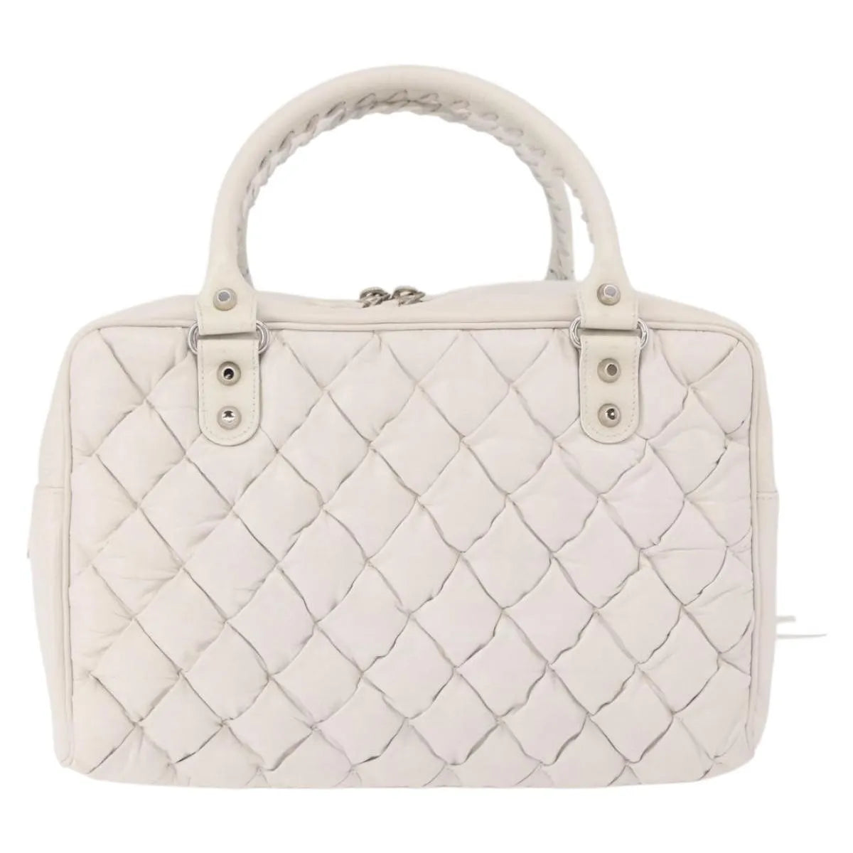 Balenciaga Matelasse Leather White Leather Handbag (Pre-Owned)