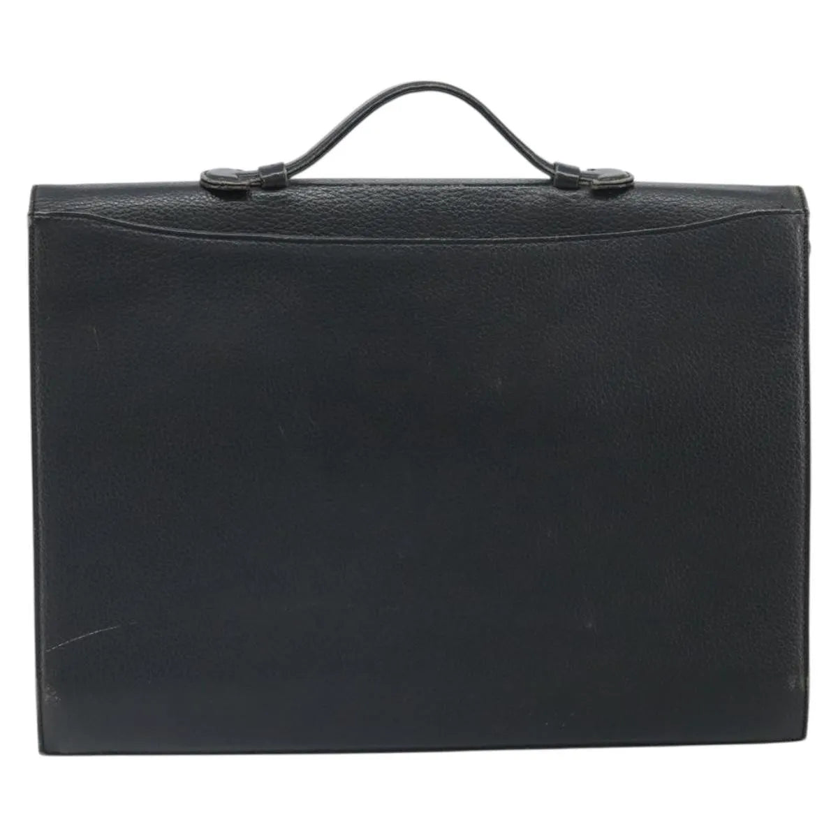 Burberry Vintage Leather Black Leather Briefcase Bag (Pre-Owned)