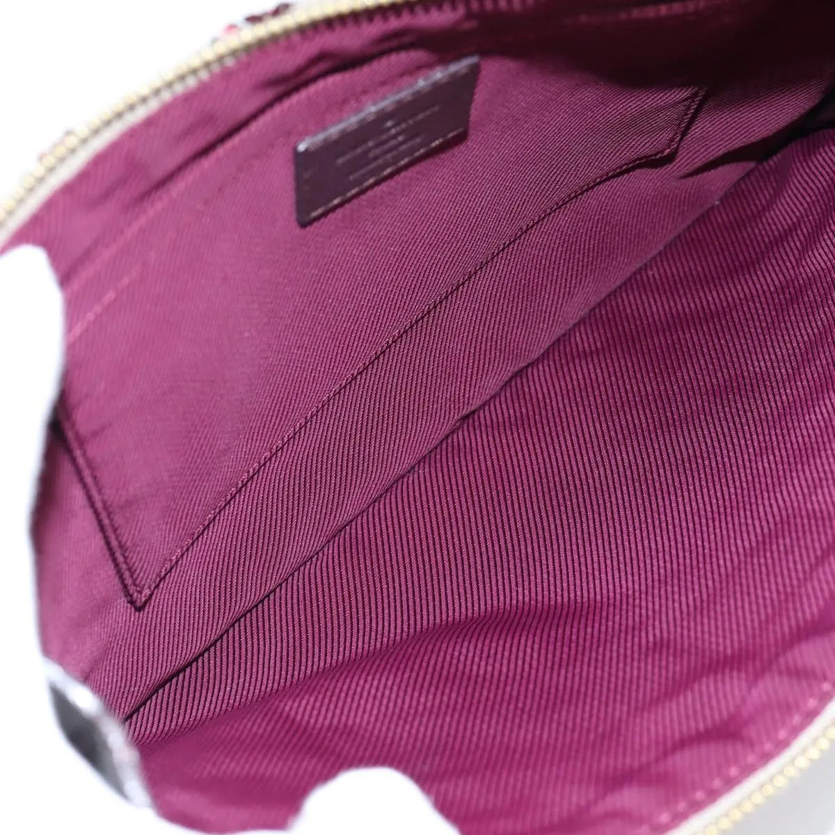 Louis Vuitton Pochette Felt And Sequin Burgundy Canvas Clutche & Pouche Bag (Pre-Owned)