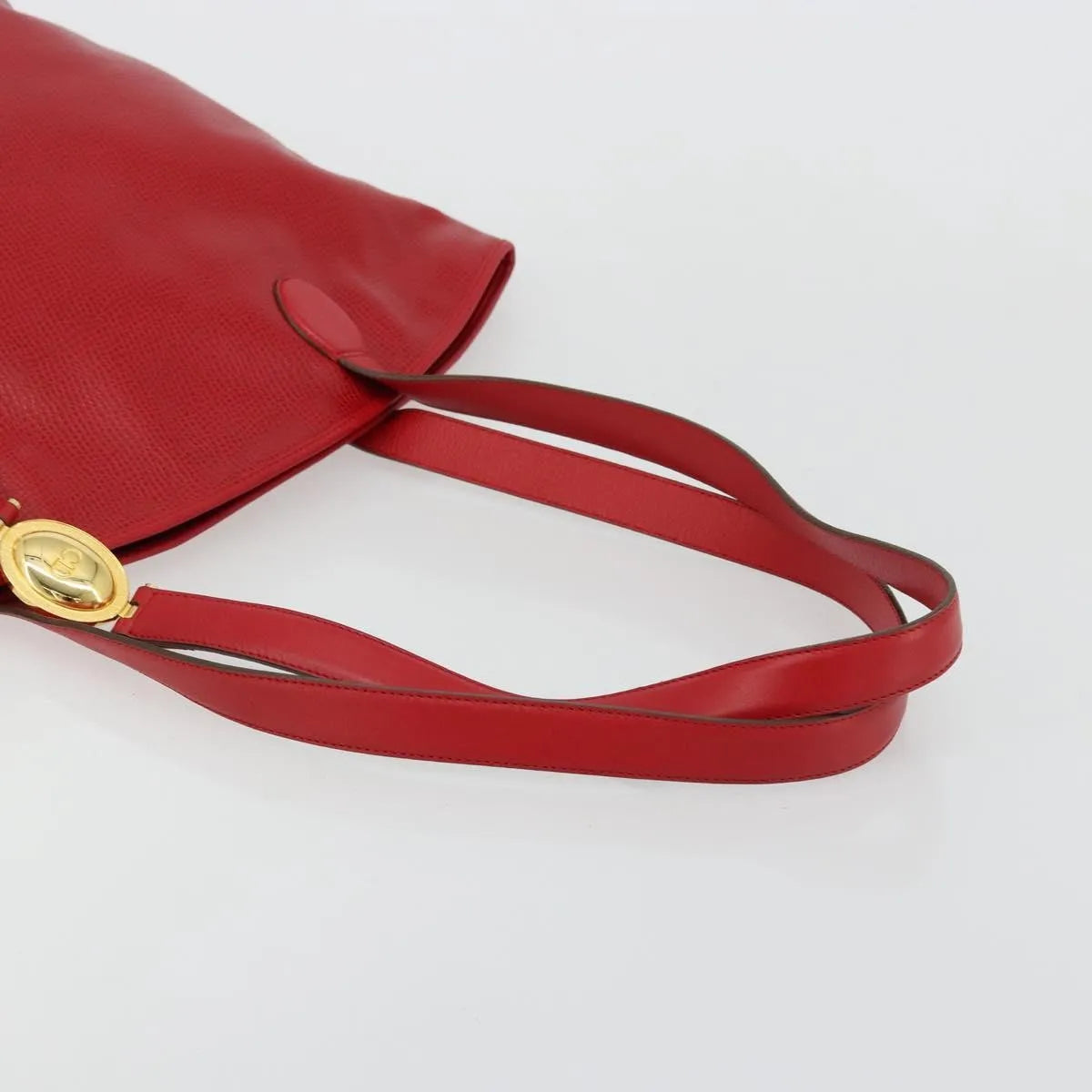 Christian Dior Vintage Tote Leather Red Leather Tote Bag Bag (Pre-Owned)