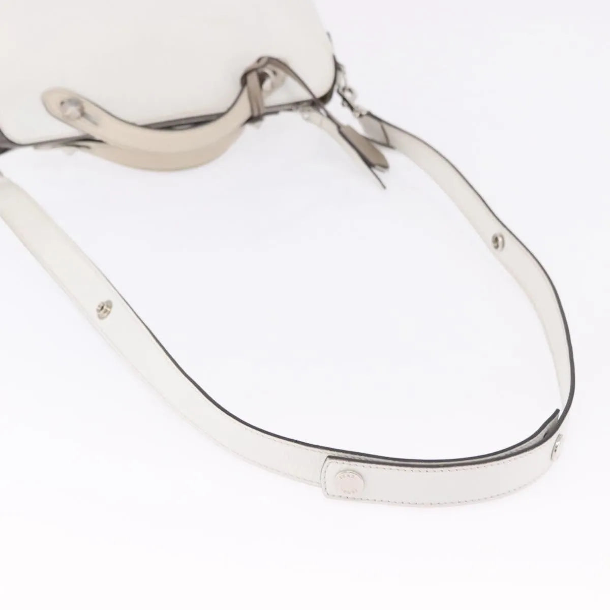 Fendi By The Way Satchel M White Leather Crossbody Bag Bag (Pre-Owned)