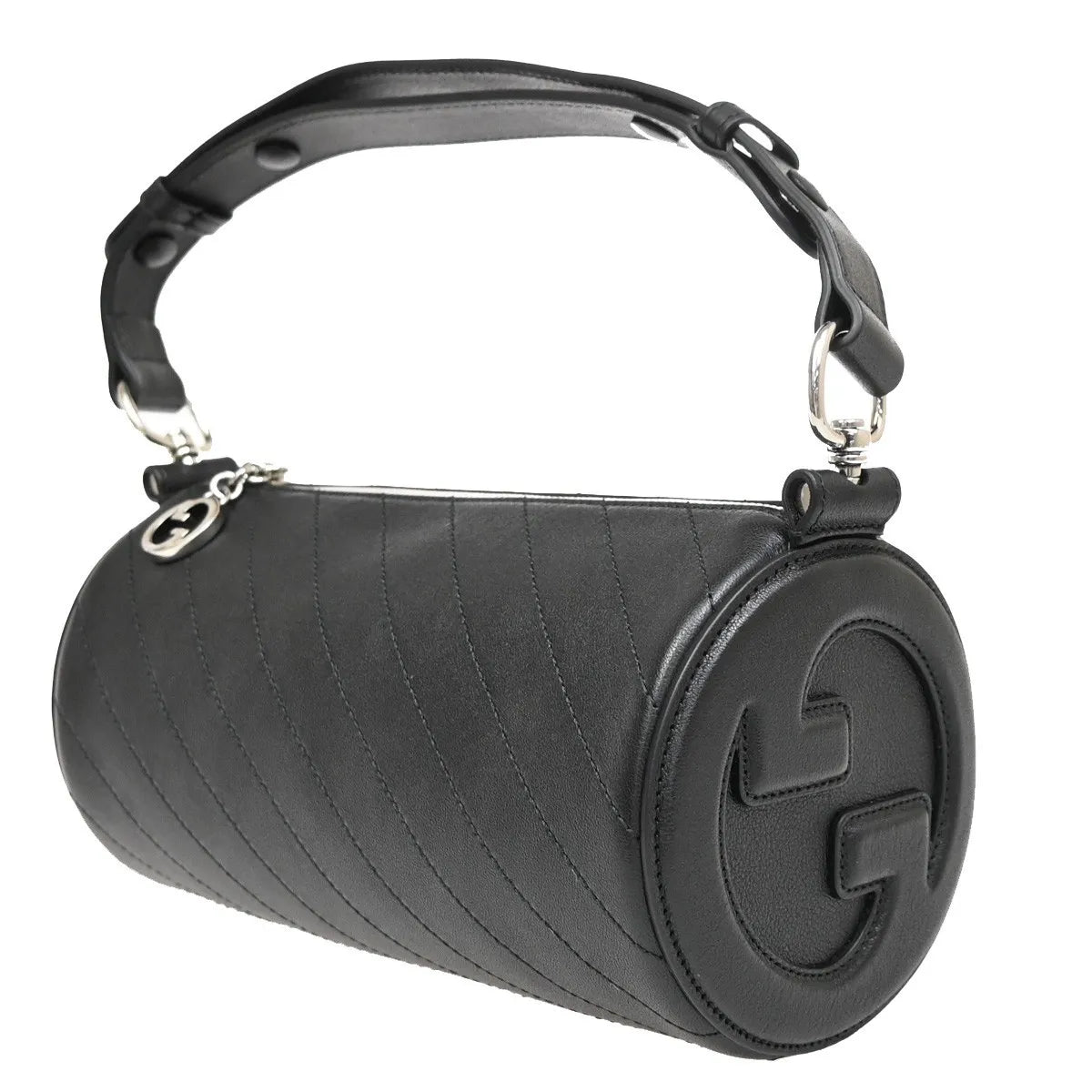 Gucci Blondie Interlocking Gg Leather Black Leather Bag (Pre-Owned)