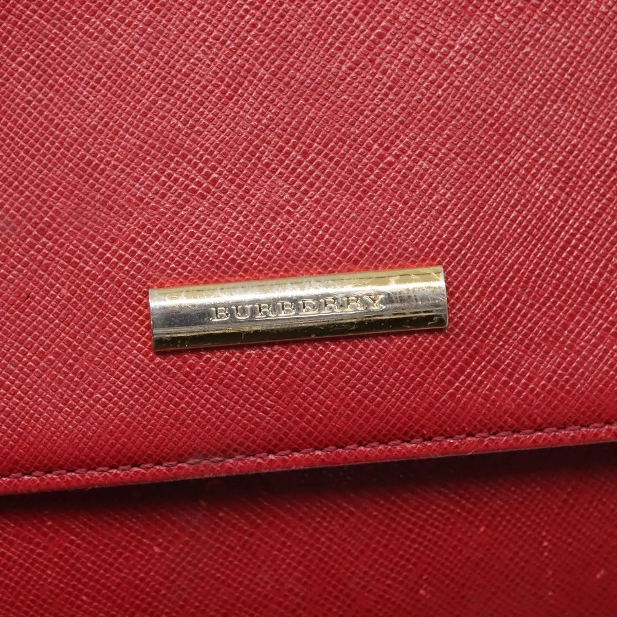 Burberry Vintage Leather Red Leather Shoulder Bag Bag (Pre-Owned)