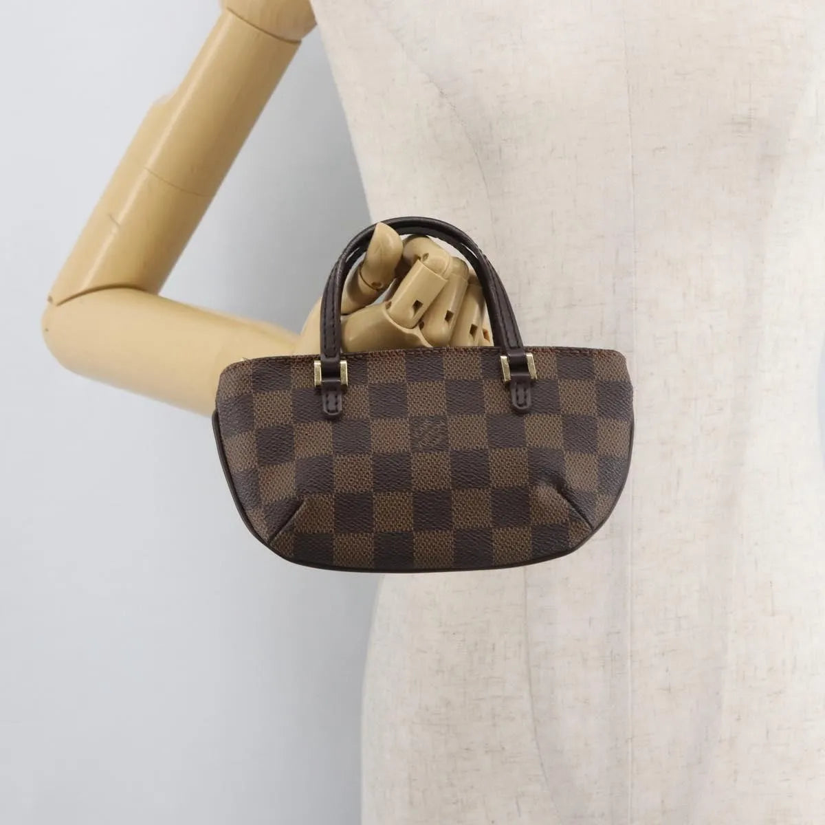 Louis Vuitton Manosque Pochette Damier Brown Canvas Clutche & Pouche Bag (Pre-Owned)