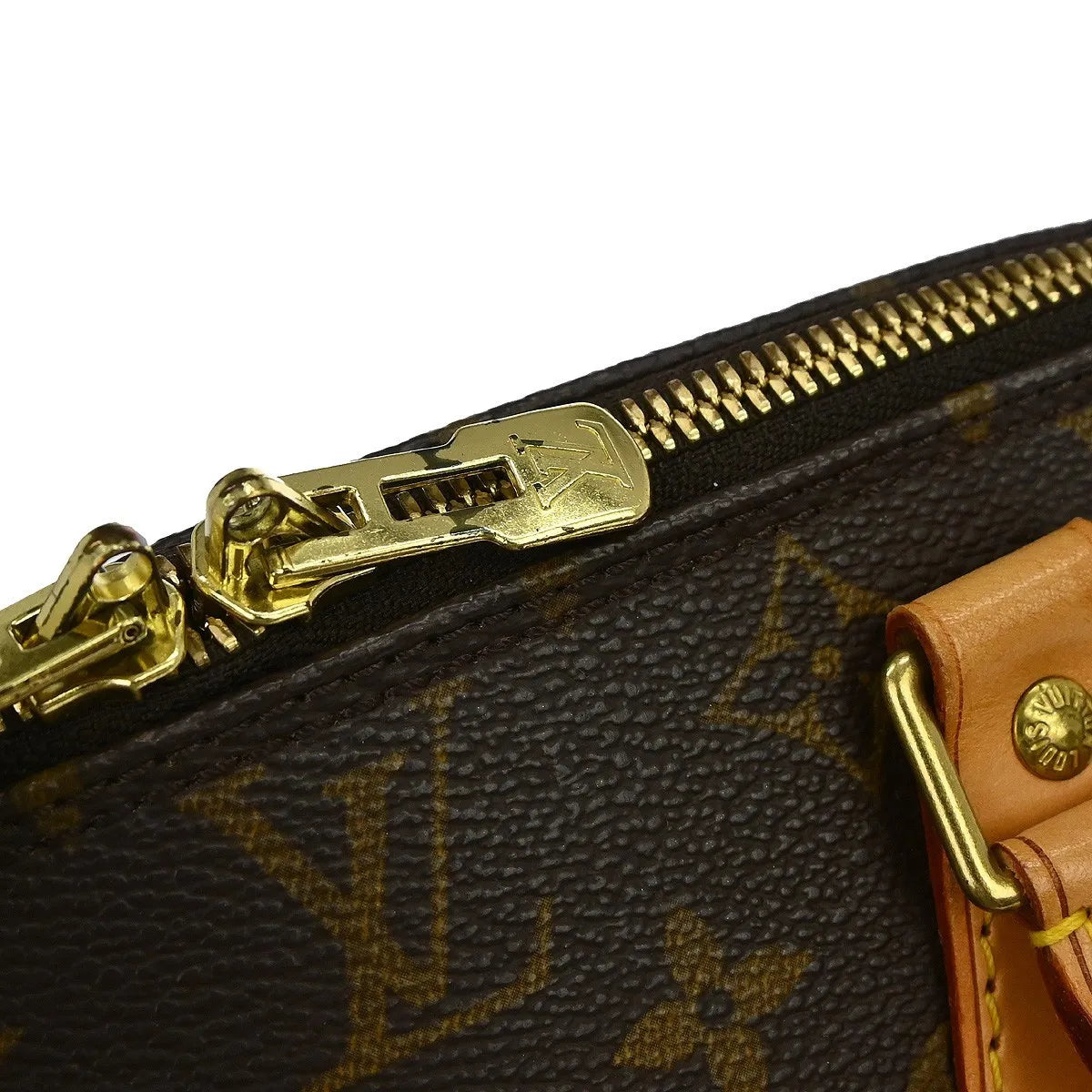 Louis Vuitton Alma Monogram Brown Canvas Handbag (Pre-Owned)