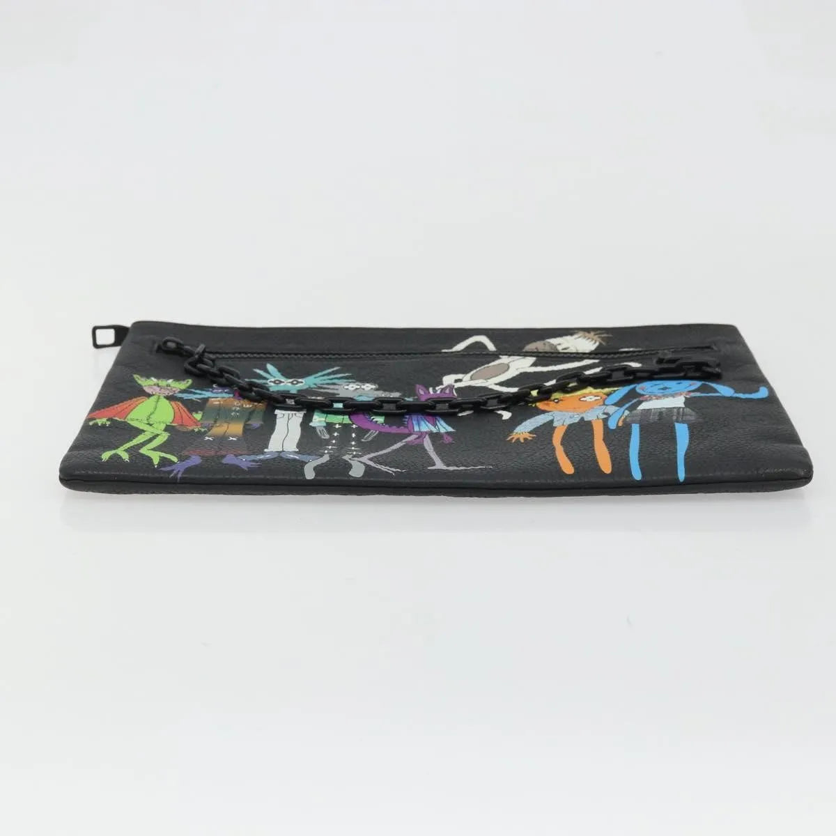 Louis Vuitton Lv Friends A4 Printed Monogram Taurillon Leather Black Canvas Clutche & Pouche Bag (Pre-Owned)