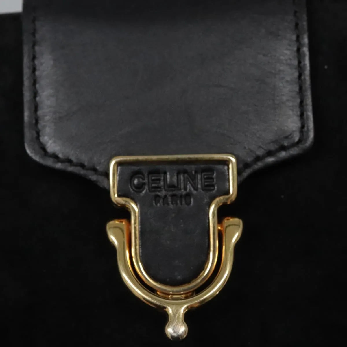 Celine Vintage Suede Black Suede Shoulder Bag Bag (Pre-Owned)