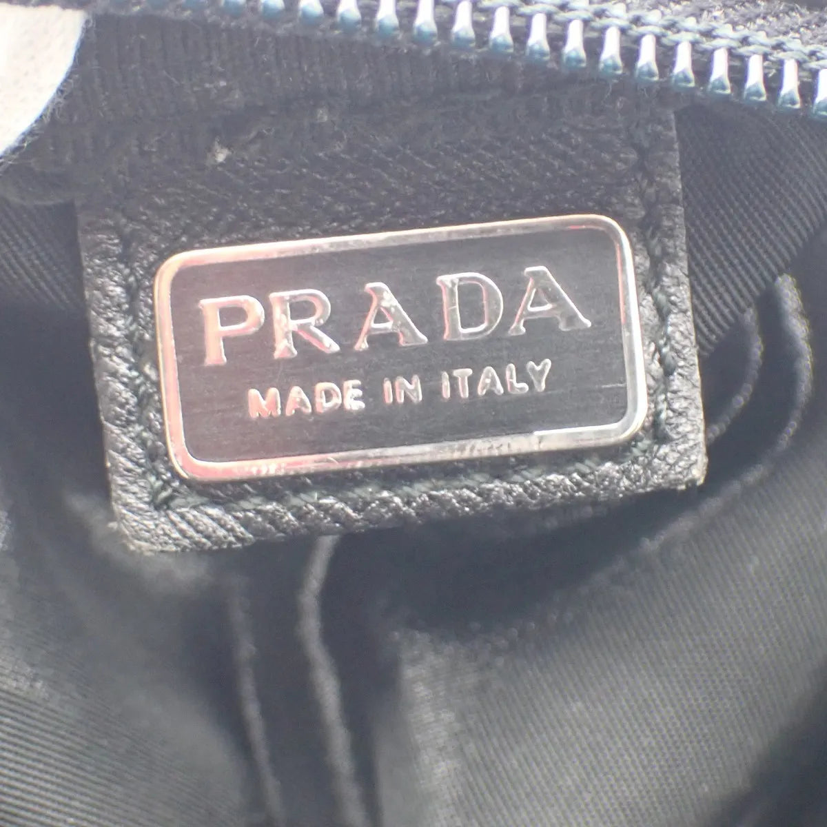 Prada Padded Zip Belt Tessuto Black Nylon Clutche & Pouche Bag (Pre-Owned)