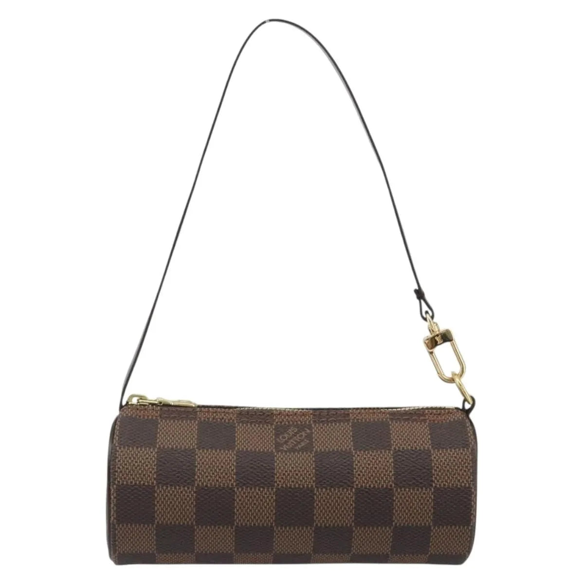 Louis Vuitton Papillon Pochette Damier Ebene Brown Canvas Clutche & Pouche Bag (Pre-Owned)