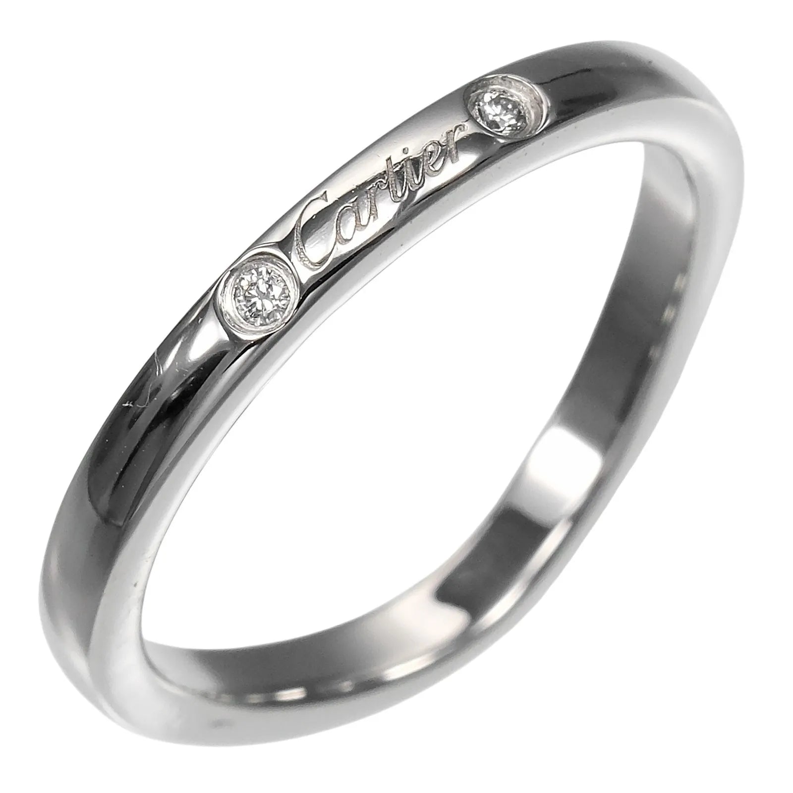 Cartier Ballerine Platinum With Diamond Silver Platinum Ring Jewelry (Pre-Owned)