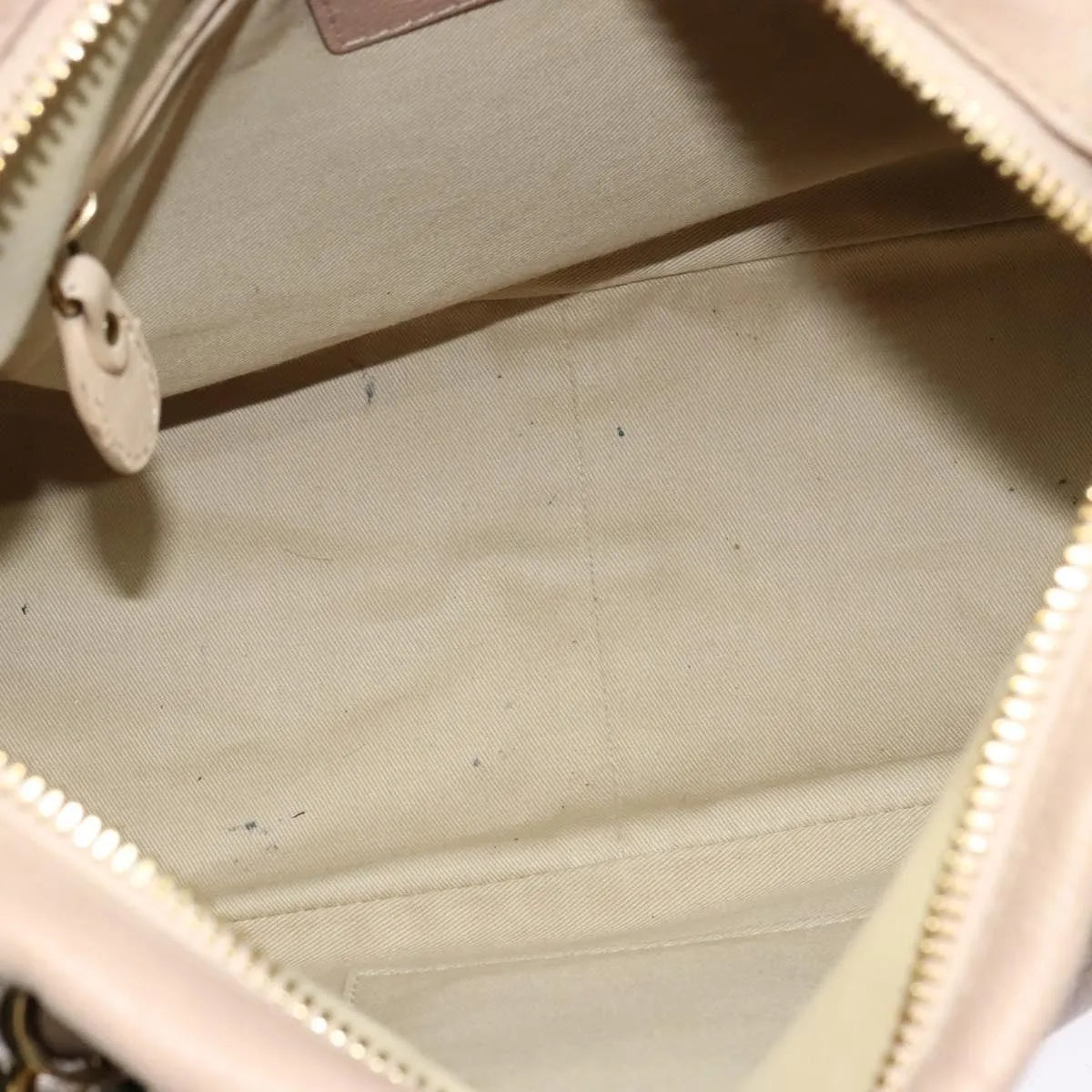 Chloe Paraty Quilted Leather Beige Leather Handbag (Pre-Owned)