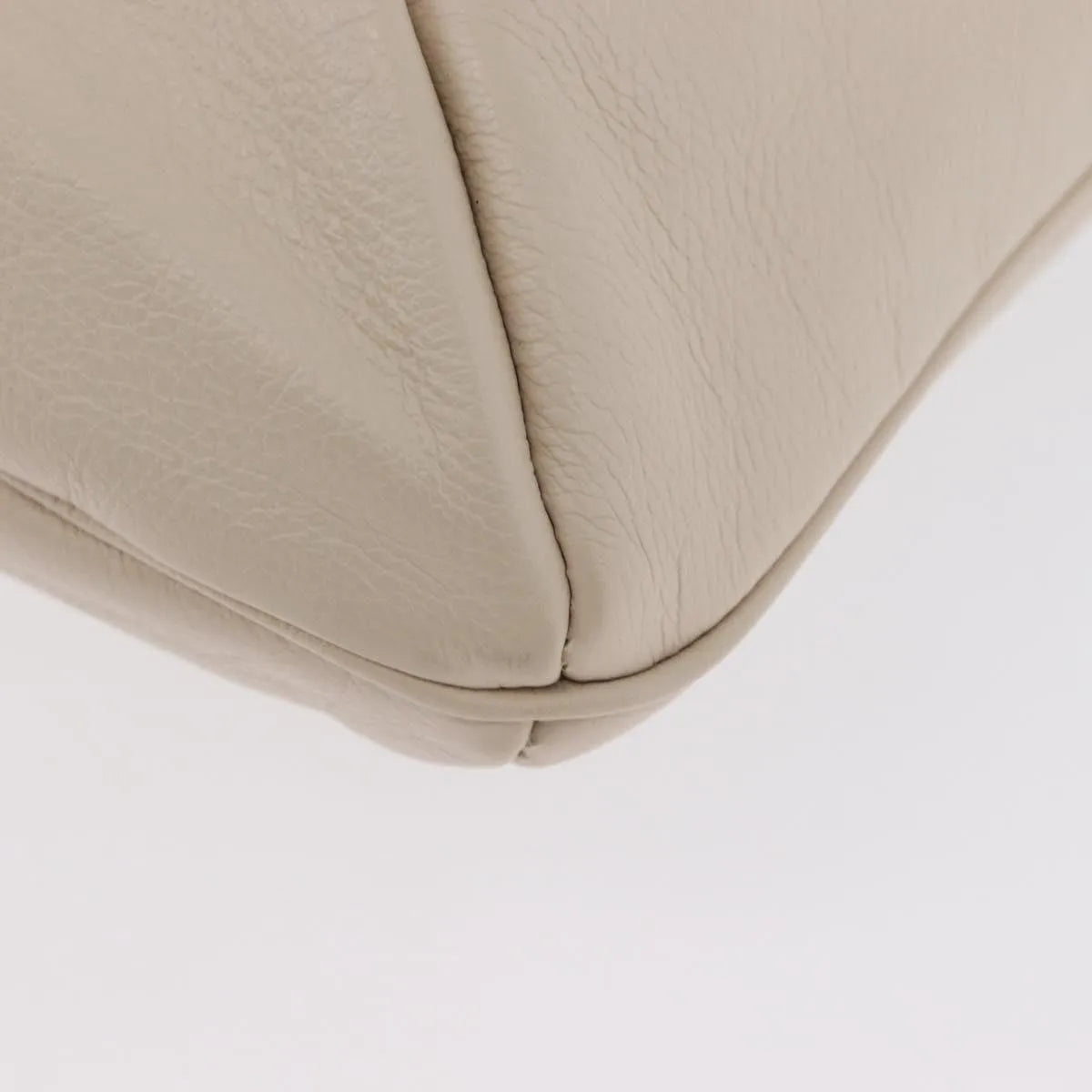 Saint Laurent Vintage Handbag Leather Beige Leather Handbag (Pre-Owned)