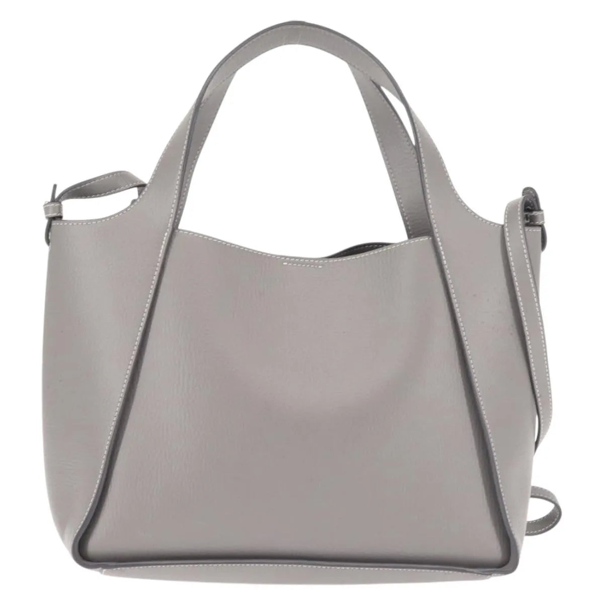 Stella Mccartney Alter Tote Leather Gray Leather Tote Bag Bag (Pre-Owned)