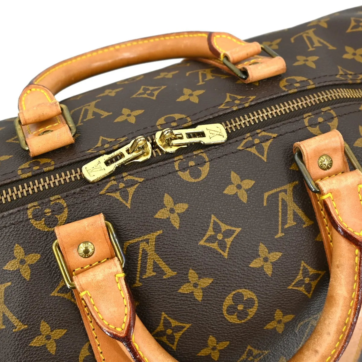 Louis Vuitton Keepall Bag Monogram Canvas Brown Canvas Travel Bag Bag (Pre-Owned)