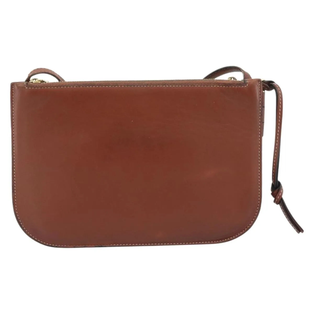 Loewe Gate Double Zip Leather Brown Leather Shoulder Bag Bag (Pre-Owned)