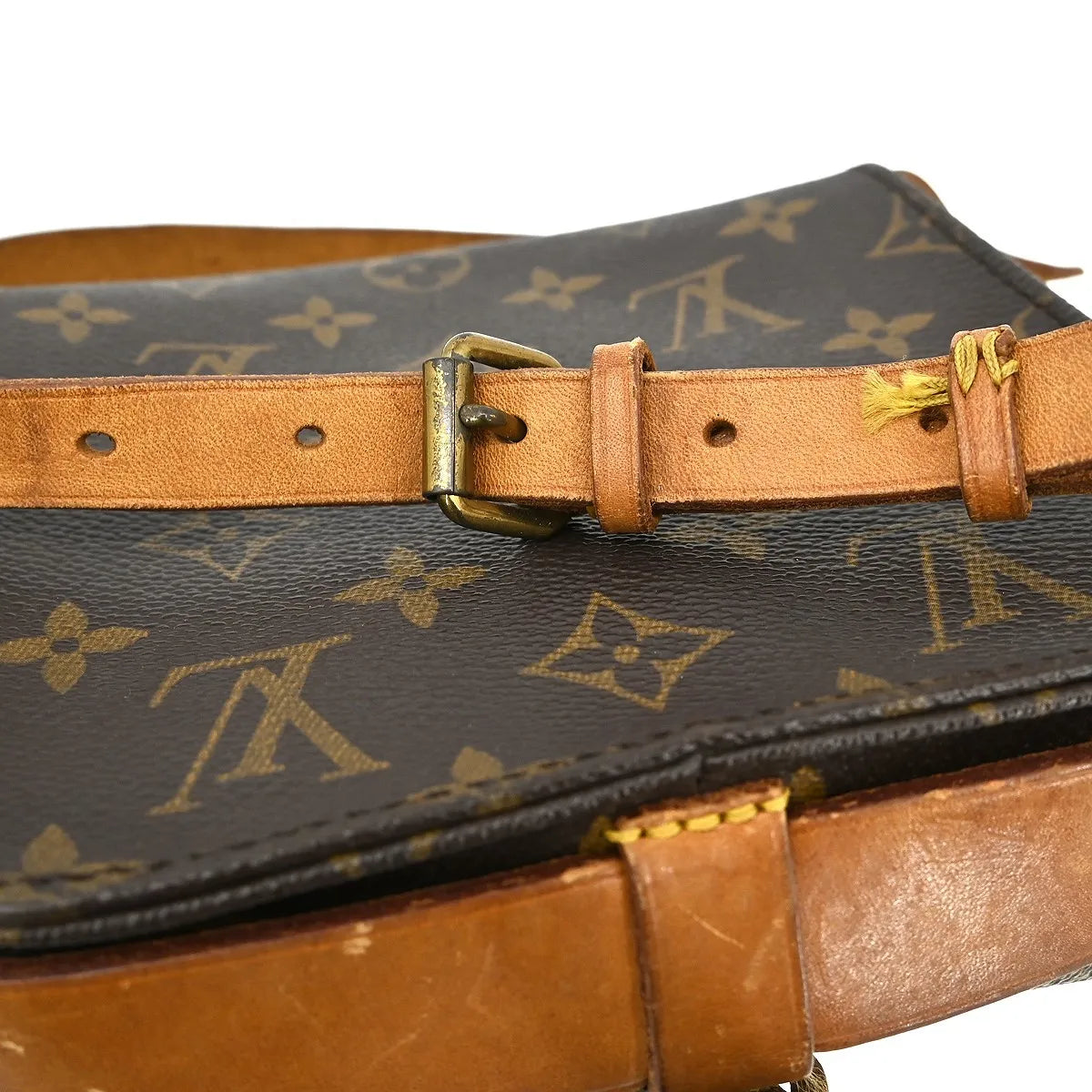 Louis Vuitton Cartouchiere Monogram Canvas Brown Canvas Shoulder Bag Bag (Pre-Owned)