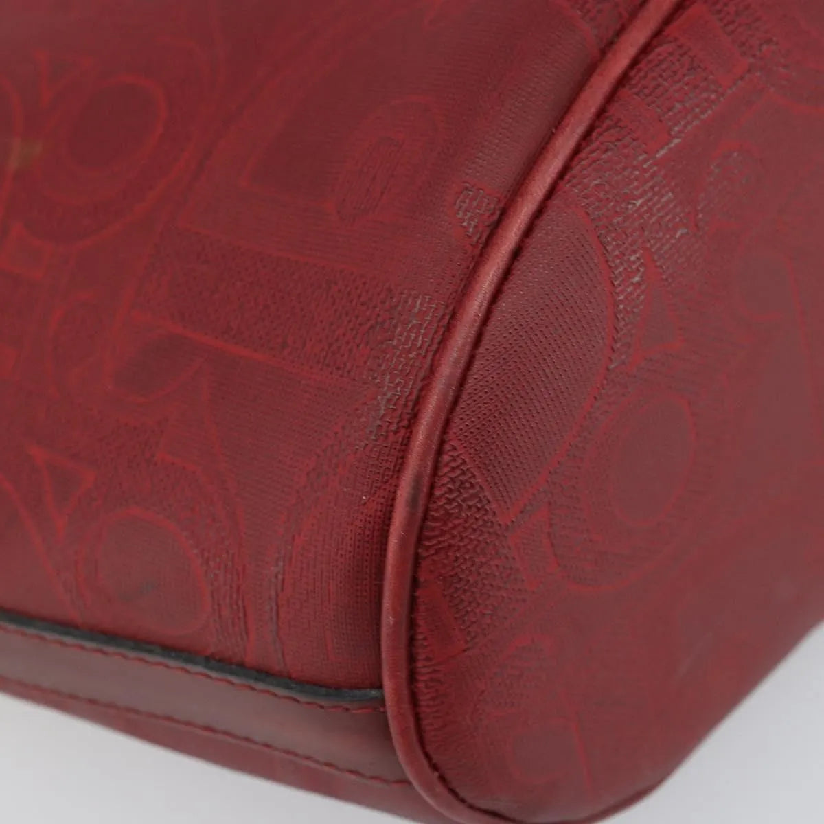 Christian Dior Vintage Trotter Canvas Red Canvas Shoulder Bag Bag (Pre-Owned)