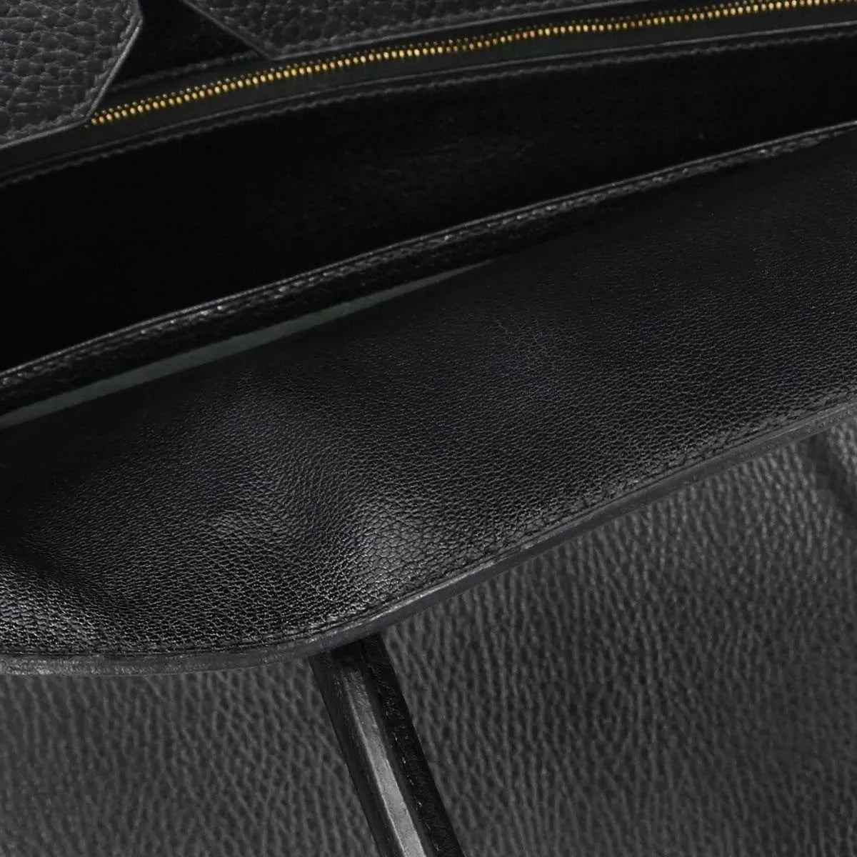 Hermes Birkin Handbag Black Ardennes With Gold Hardware Black Leather Handbag (Pre-Owned)