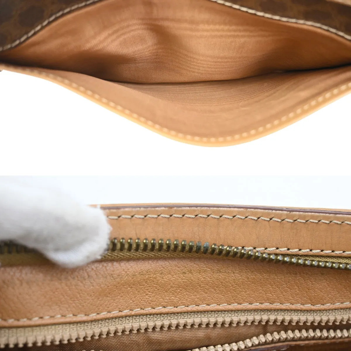 Celine Macadam Pochette Canvas And Leather Brown Canvas Clutche & Pouche Bag (Pre-Owned)