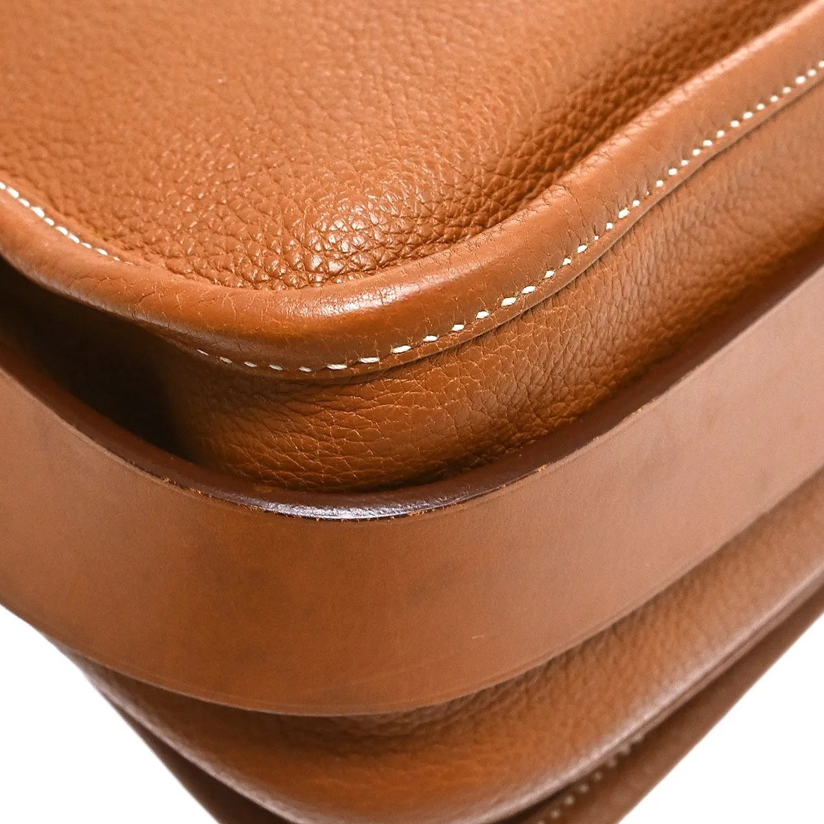 Hermes Barda Messenger Clemence Brown Leather Shoulder Bag Bag (Pre-Owned)