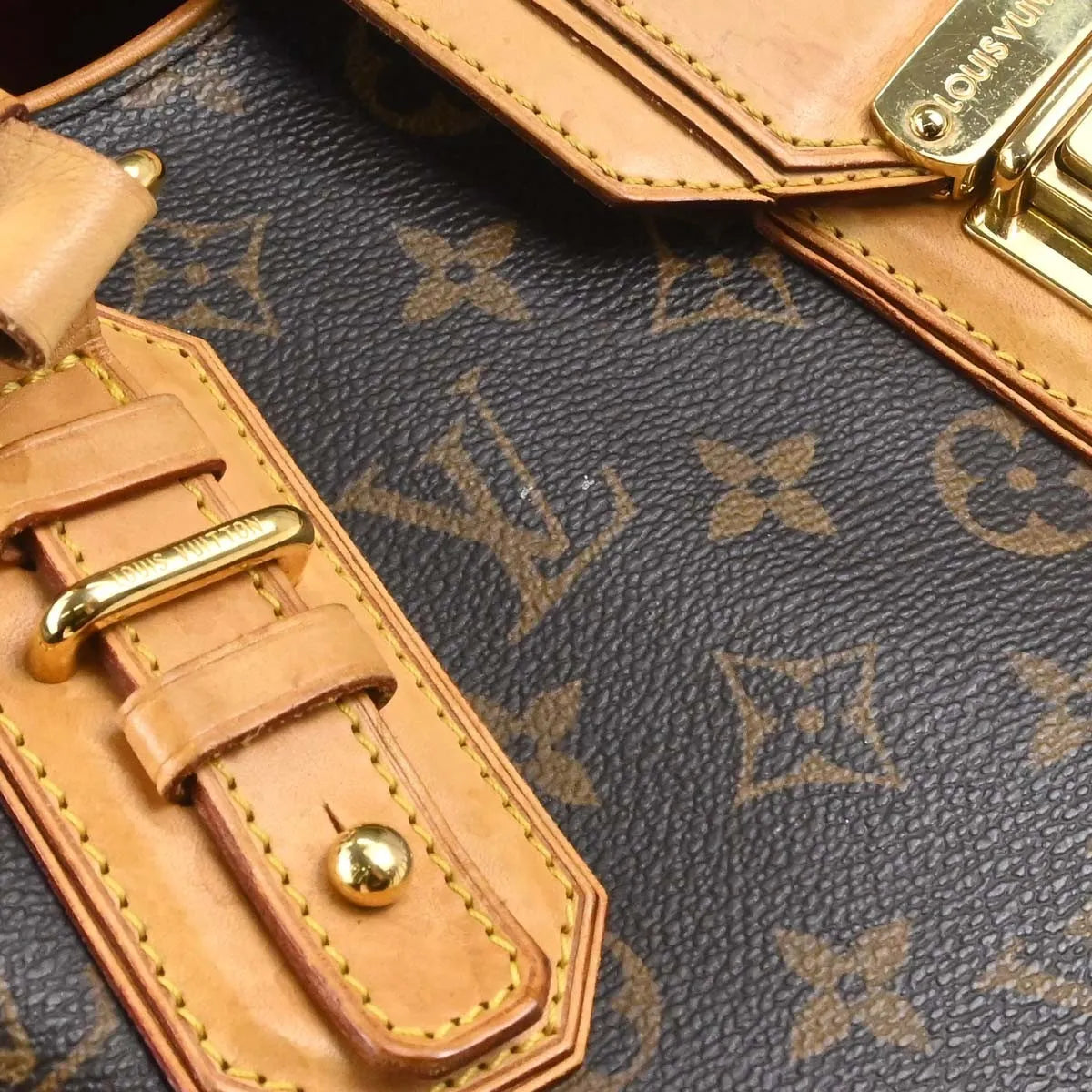 Louis Vuitton Griet Monogram Brown Canvas Handbag (Pre-Owned)